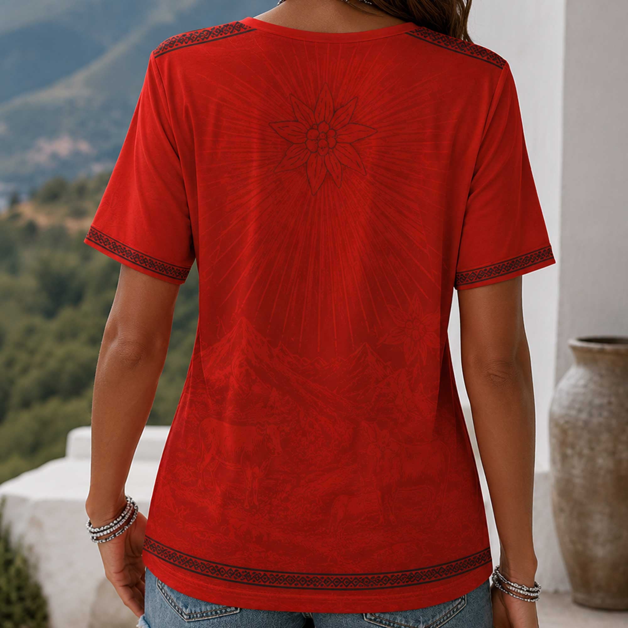 Switzerland Wc26 Heritage Women V-neck Shirt