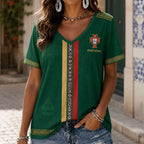 Portugal Wc26 Heritage Women V-neck Shirt