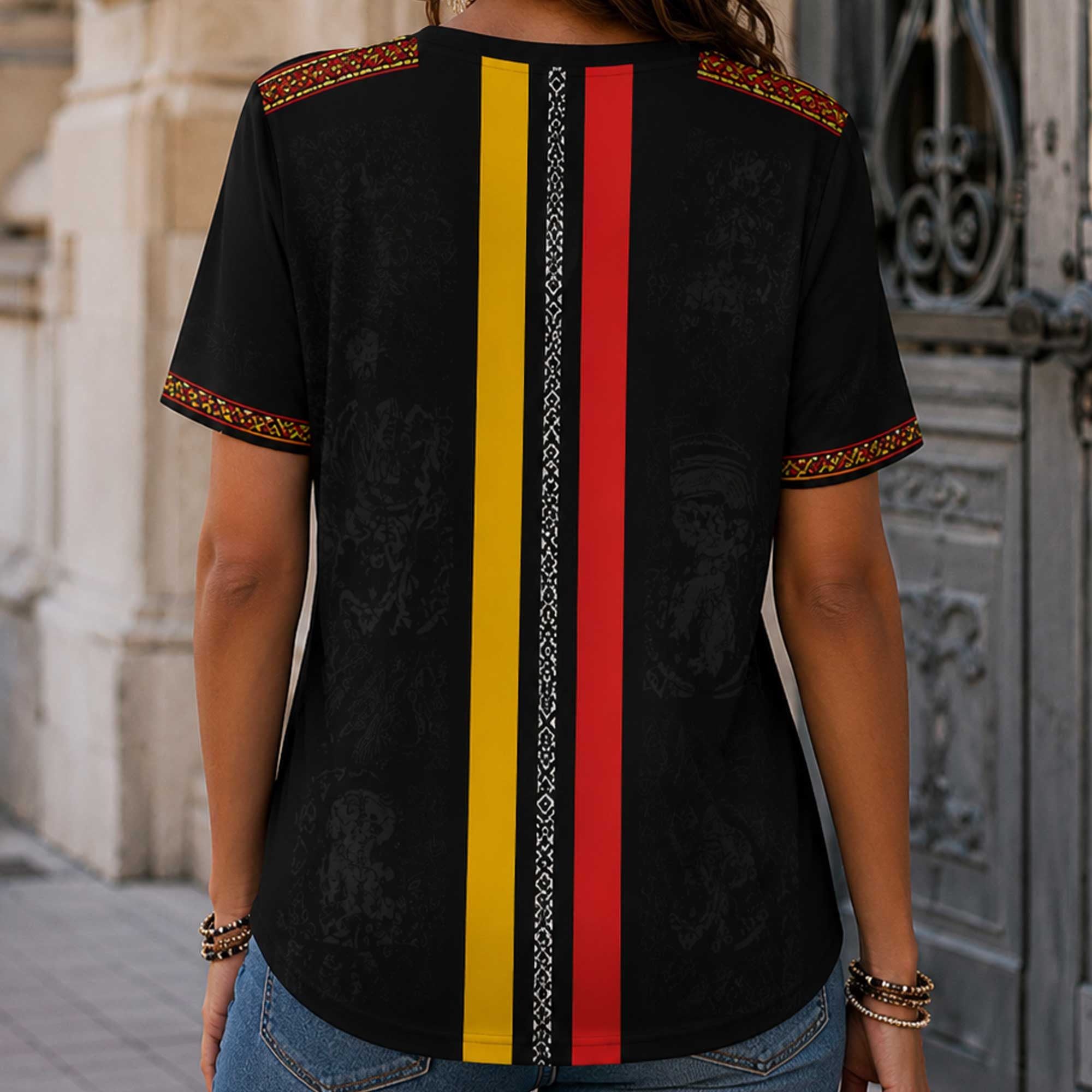 Belgium Wc26 Heritage Women V-neck Shirt