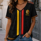 Belgium Wc26 Heritage Women V-neck Shirt