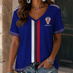 Croatia Wc26 Heritage Women V-neck Shirt