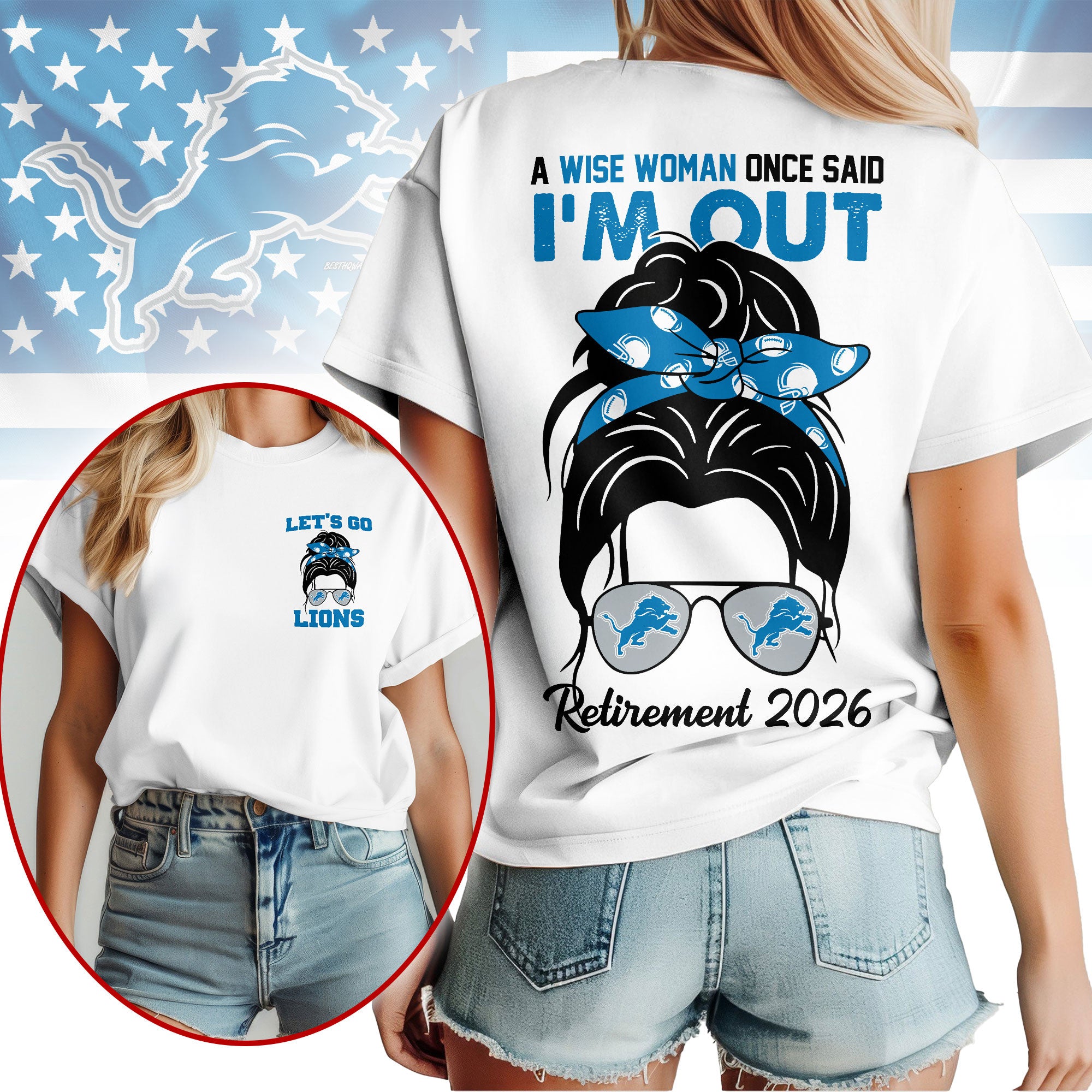 D.lions | Premium  Retirement 2026 Spirit 3d T-shirt Nf1