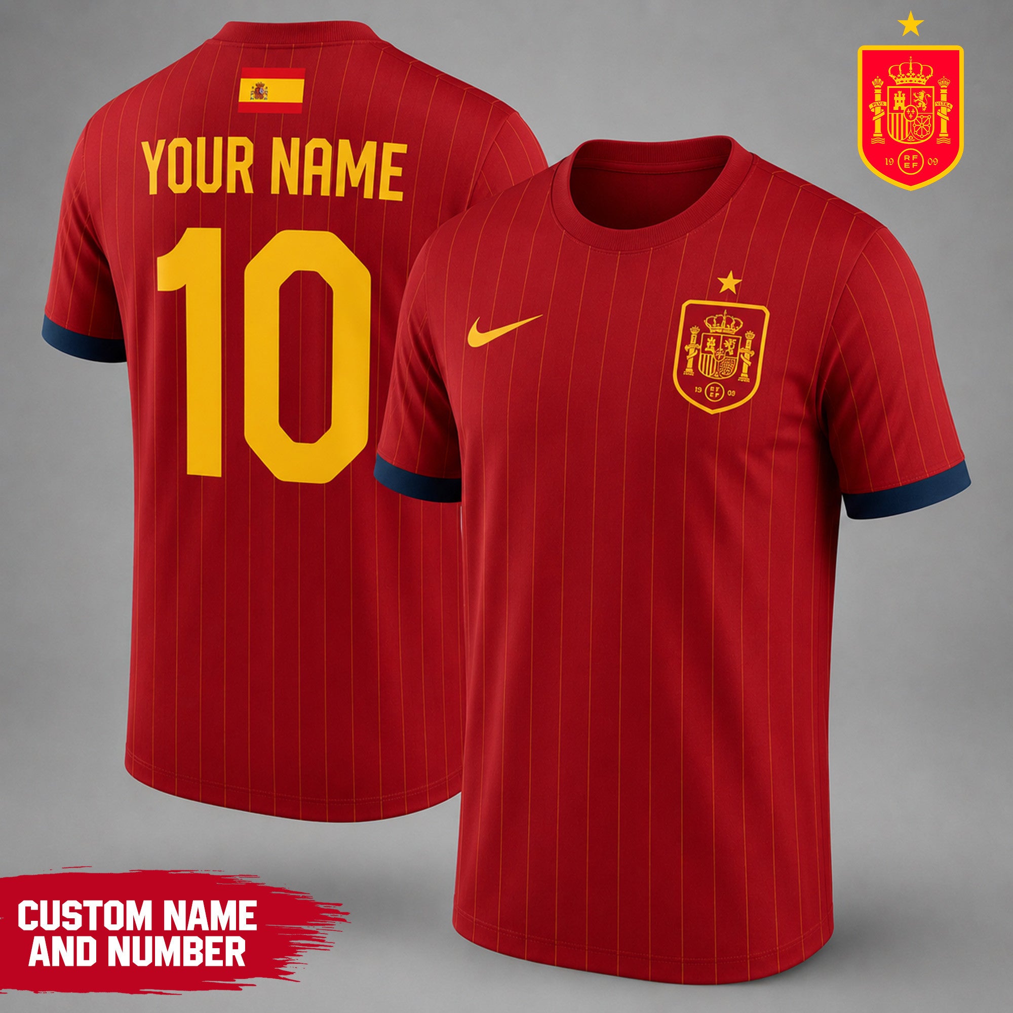 Spain | Premium Wc26 National Team Inspired Custom 3d Shirt