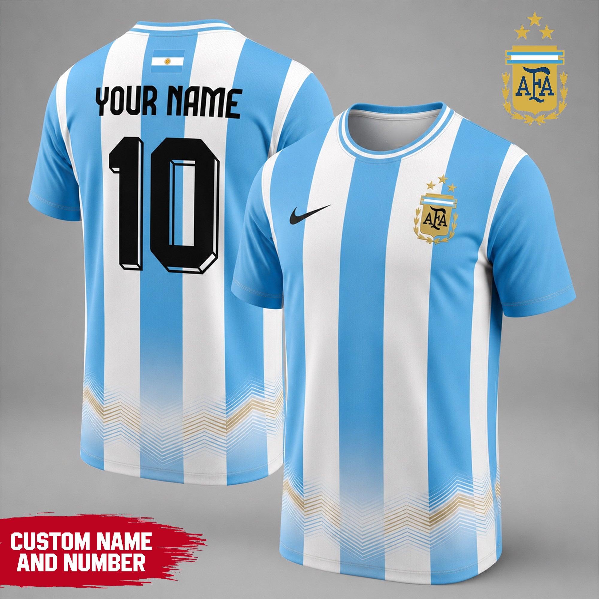 Argentina | Premium Wc26 National Team Inspired Custom 3d Shirt