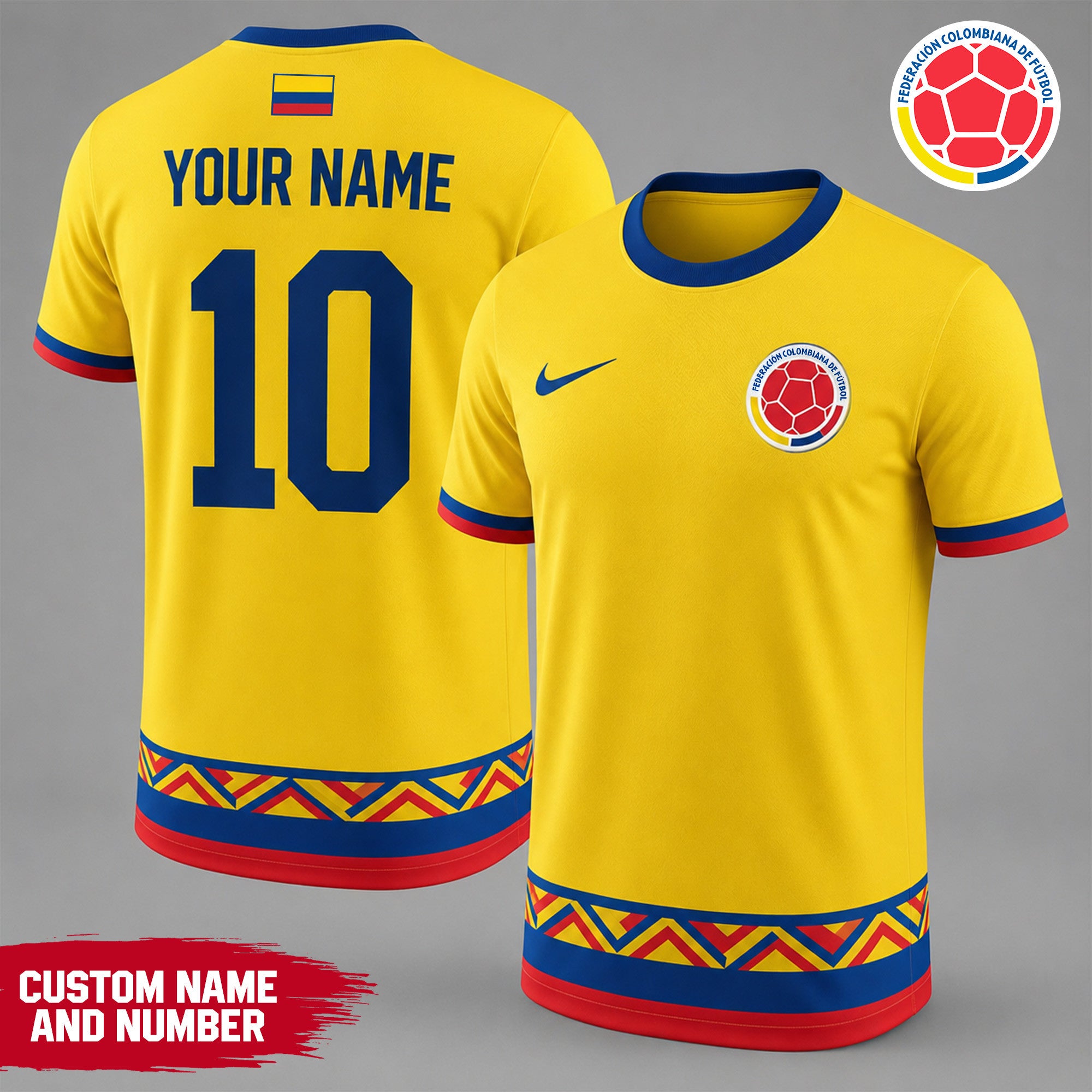 Colombia | Premium Wc26 National Team Inspired Custom 3d Shirt