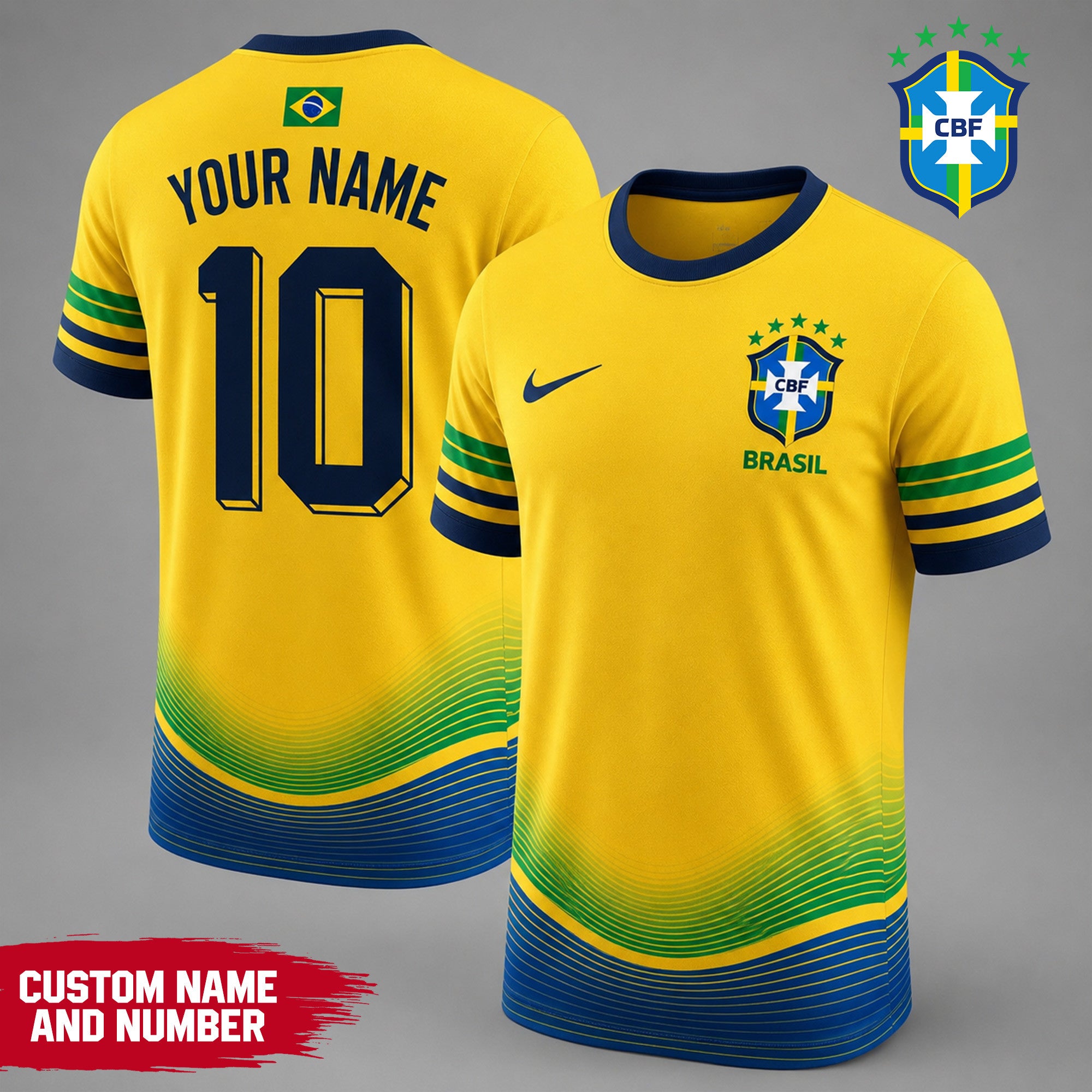 Brazil | Premium Wc26 National Team Inspired Custom 3d Shirt