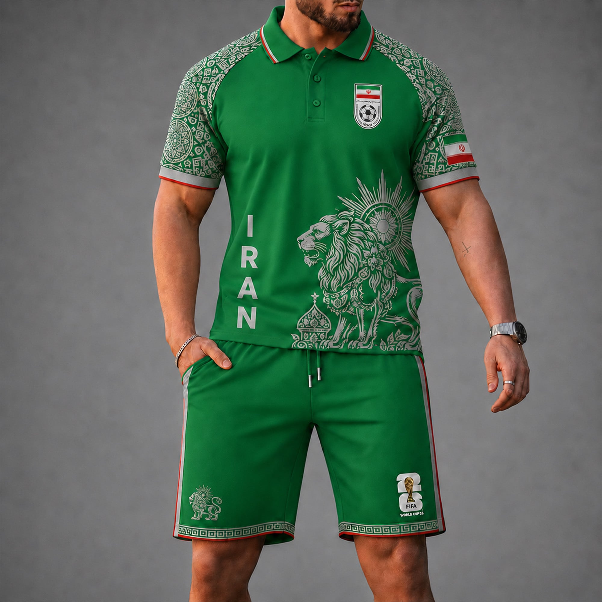 Iran Wc26 Polo Short Set Pvt015
