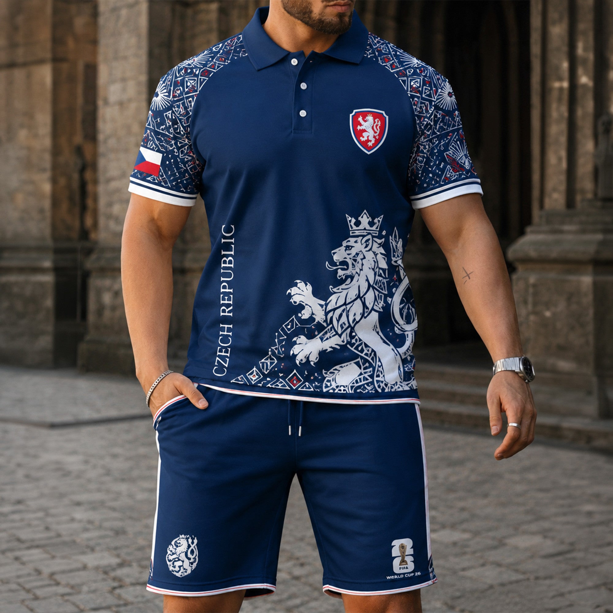 Czech Republic Wc26 Polo Short Set Pvt015