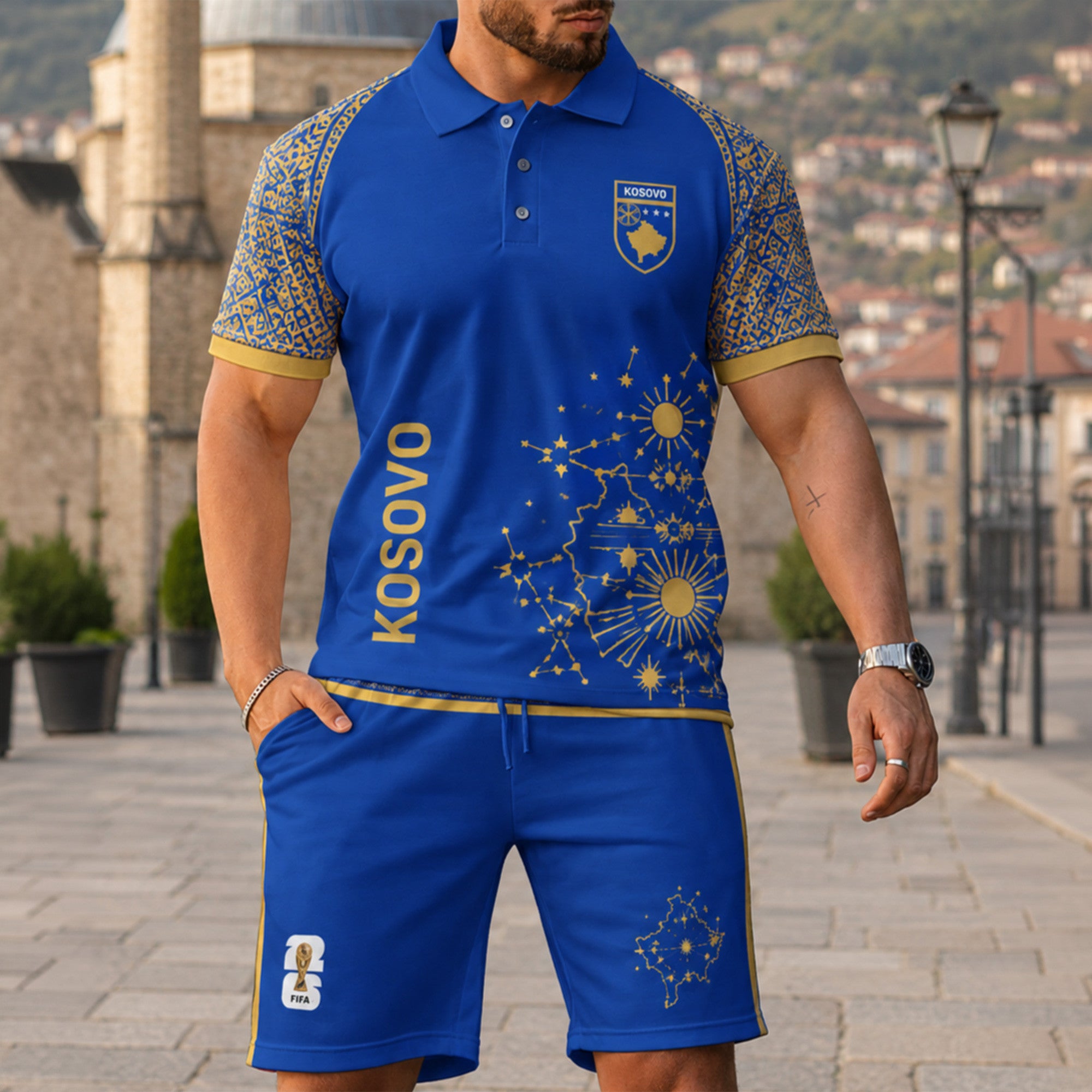 Kosovo Wc26 Polo Short Set Pvt015
