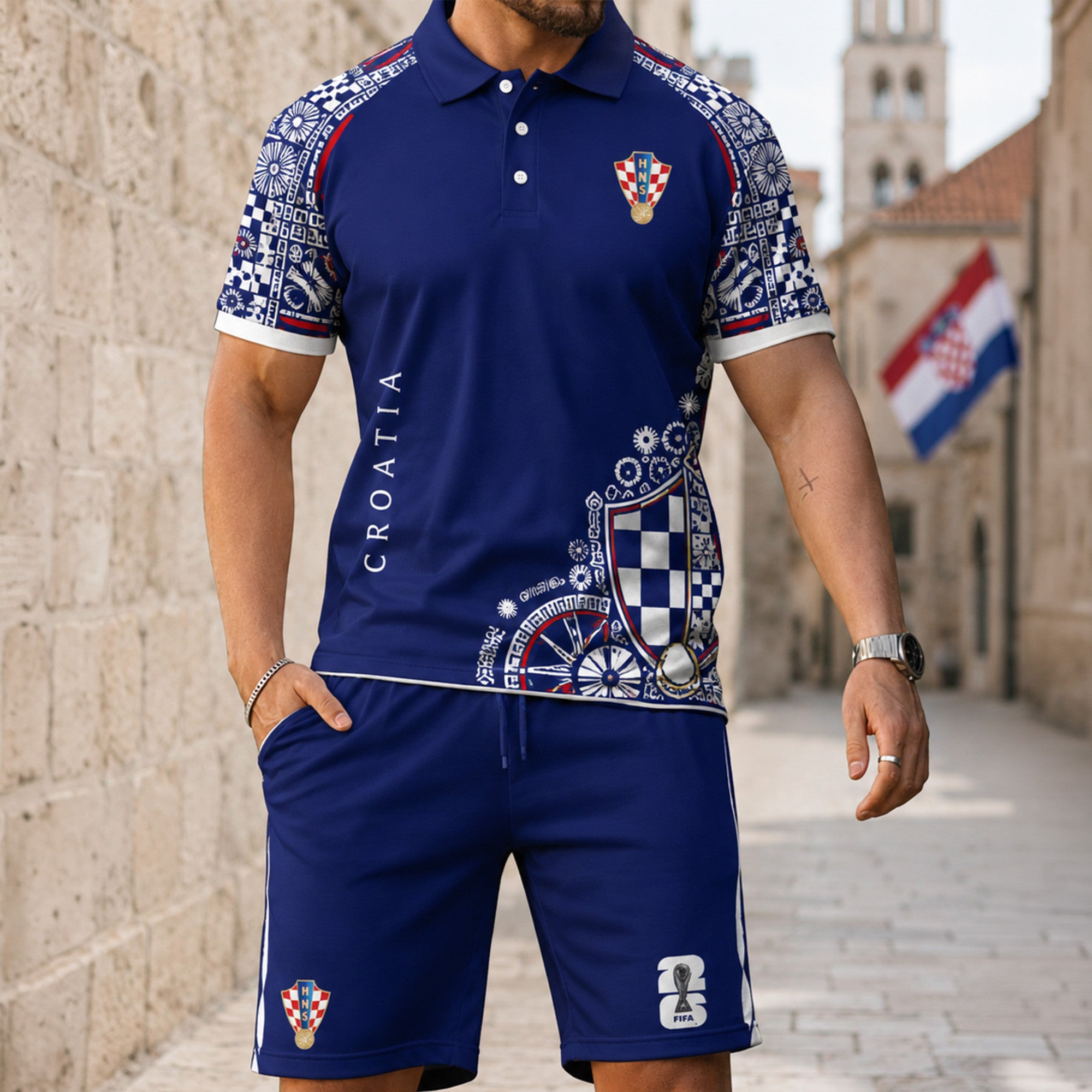Croatia Wc26 Polo Short Set Pvt015