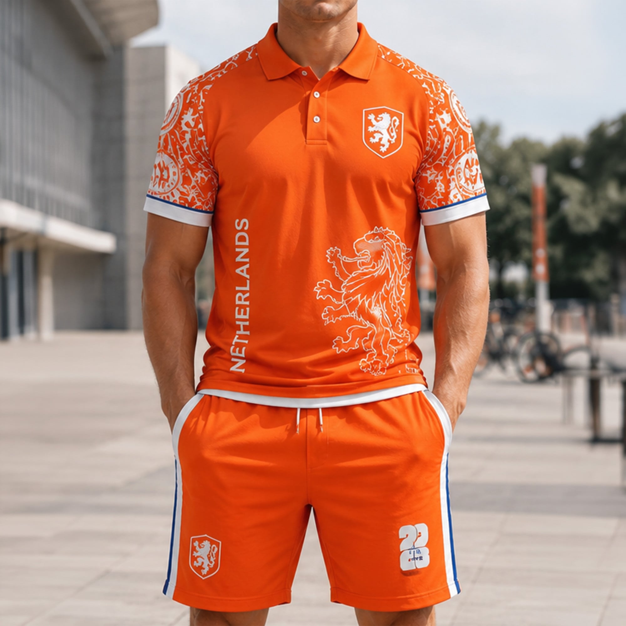 Netherlands Wc26 Polo Short Set Pvt015