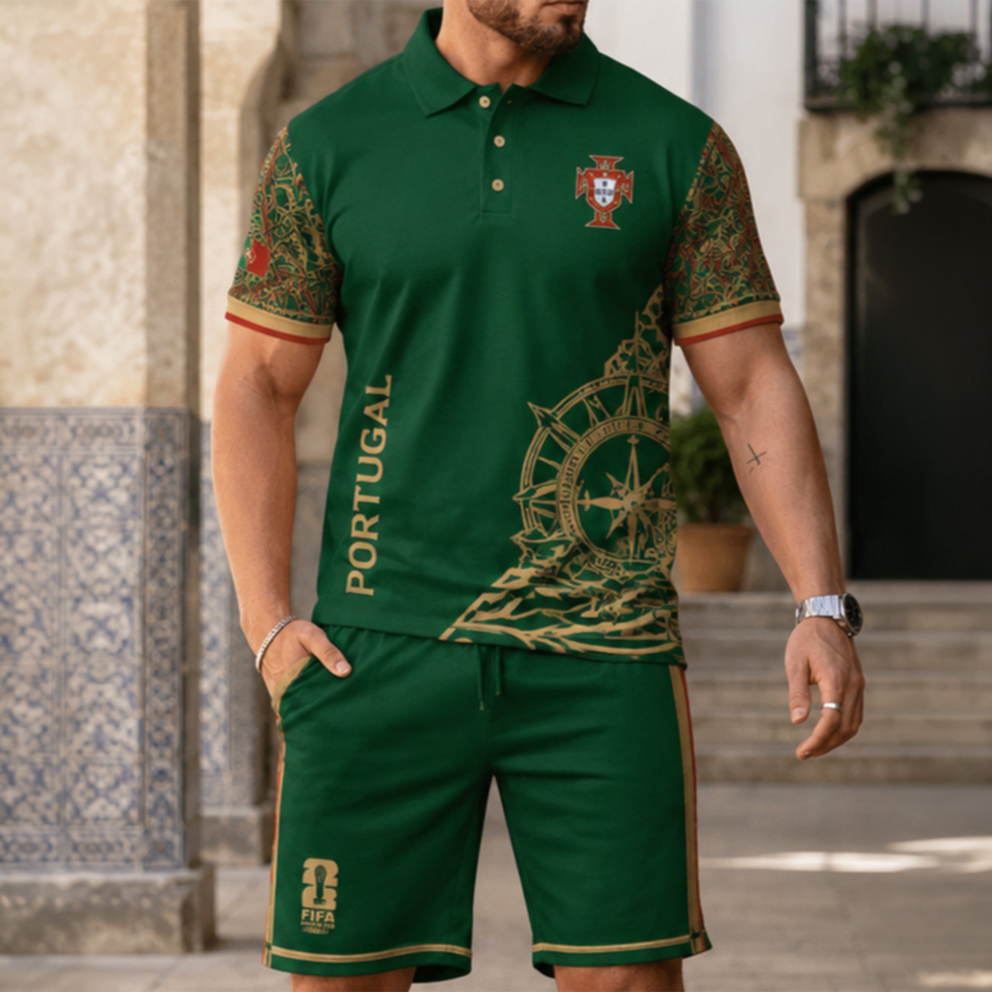 Portugal Wc26 Polo Short Set Pvt015