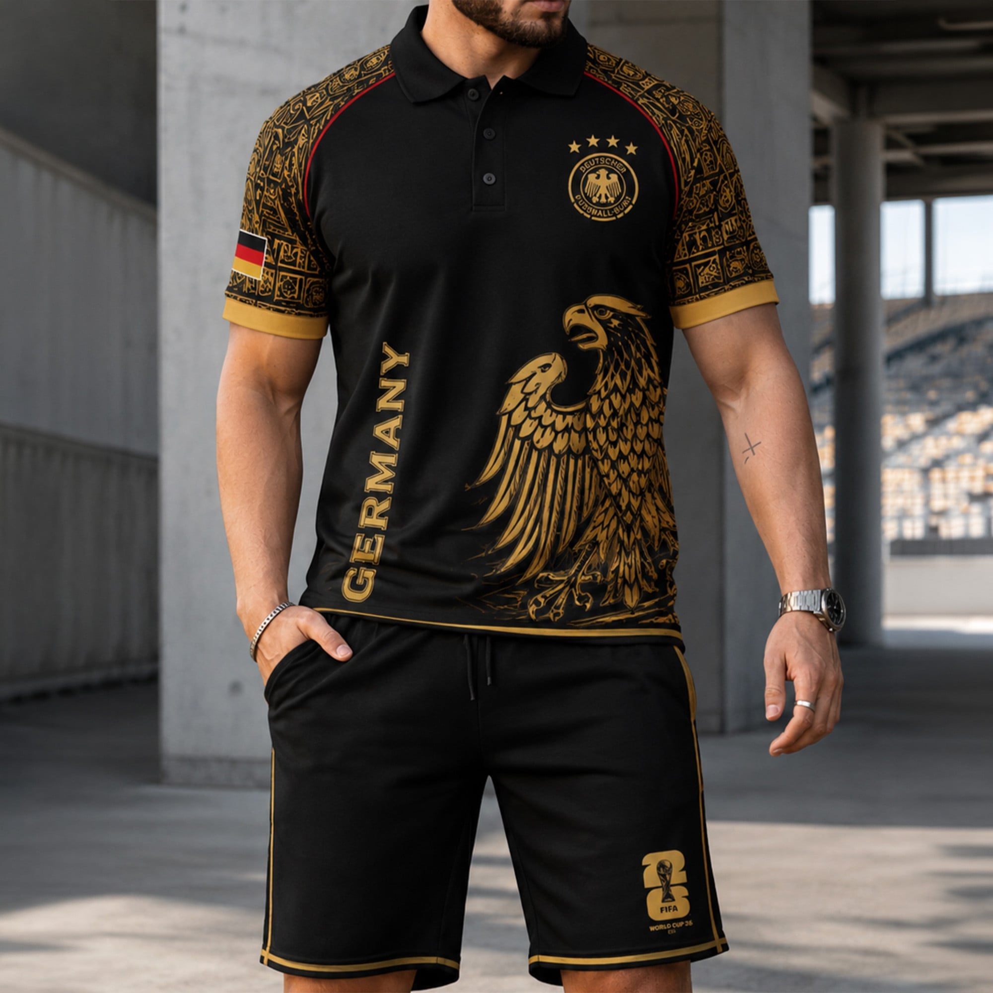 Germany Wc26 Polo Short Set Pvt015