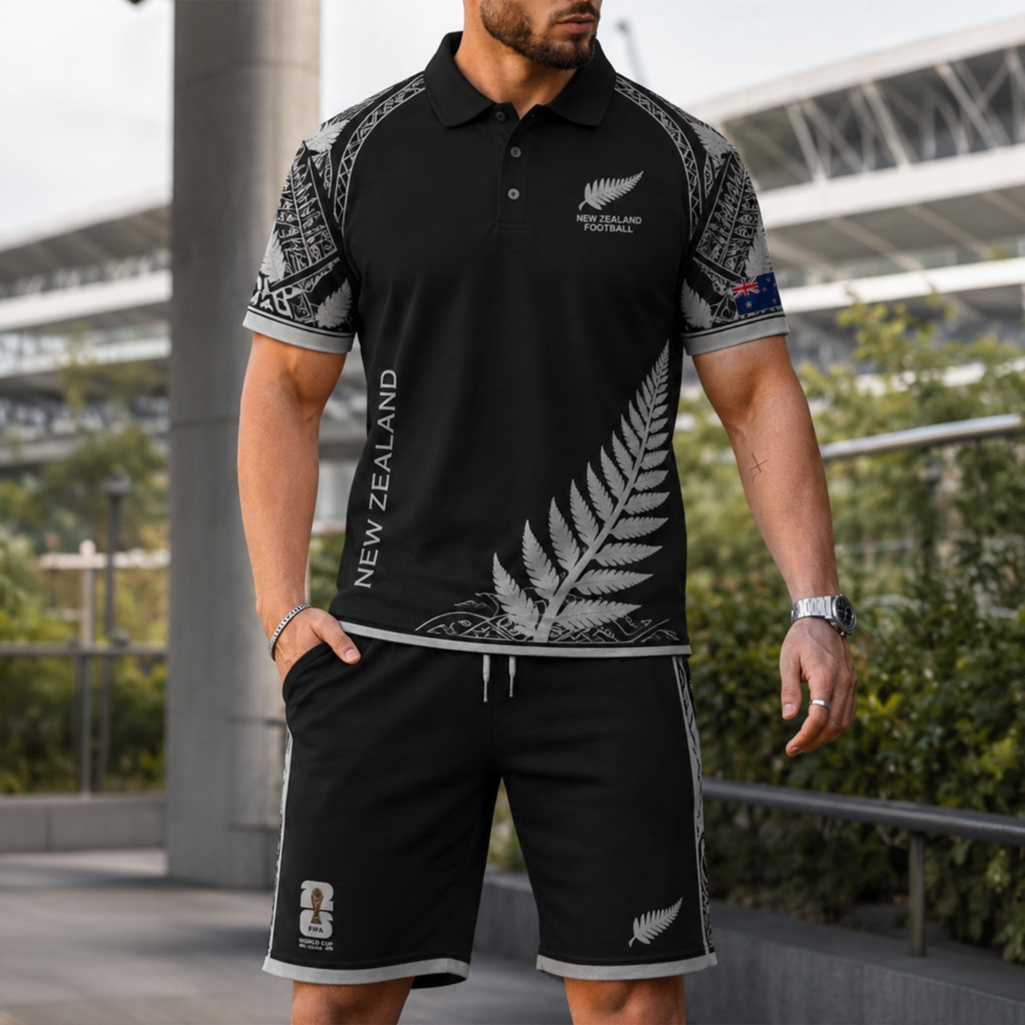 New Zealand Wc26 Polo Short Set Pvt015