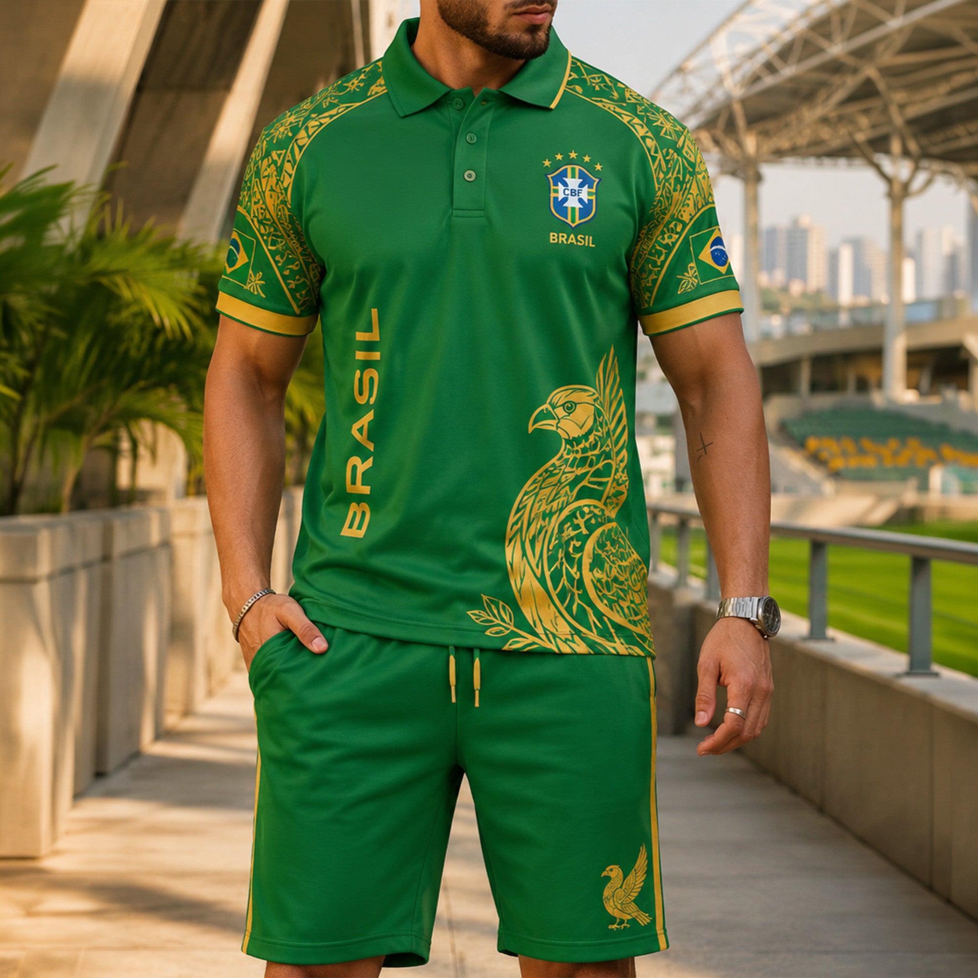 Brazil Wc26 Polo Short Set Pvt015