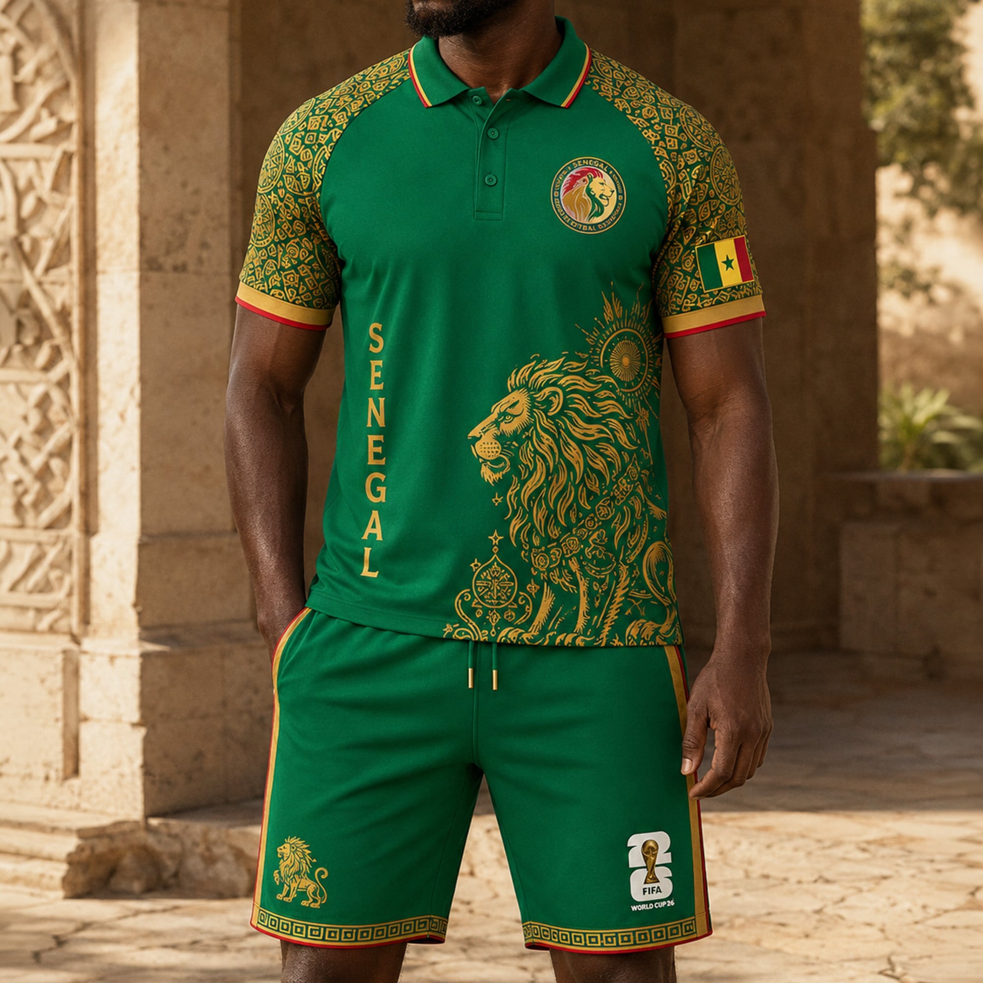 Senegal Wc26 Polo Short Set Pvt015