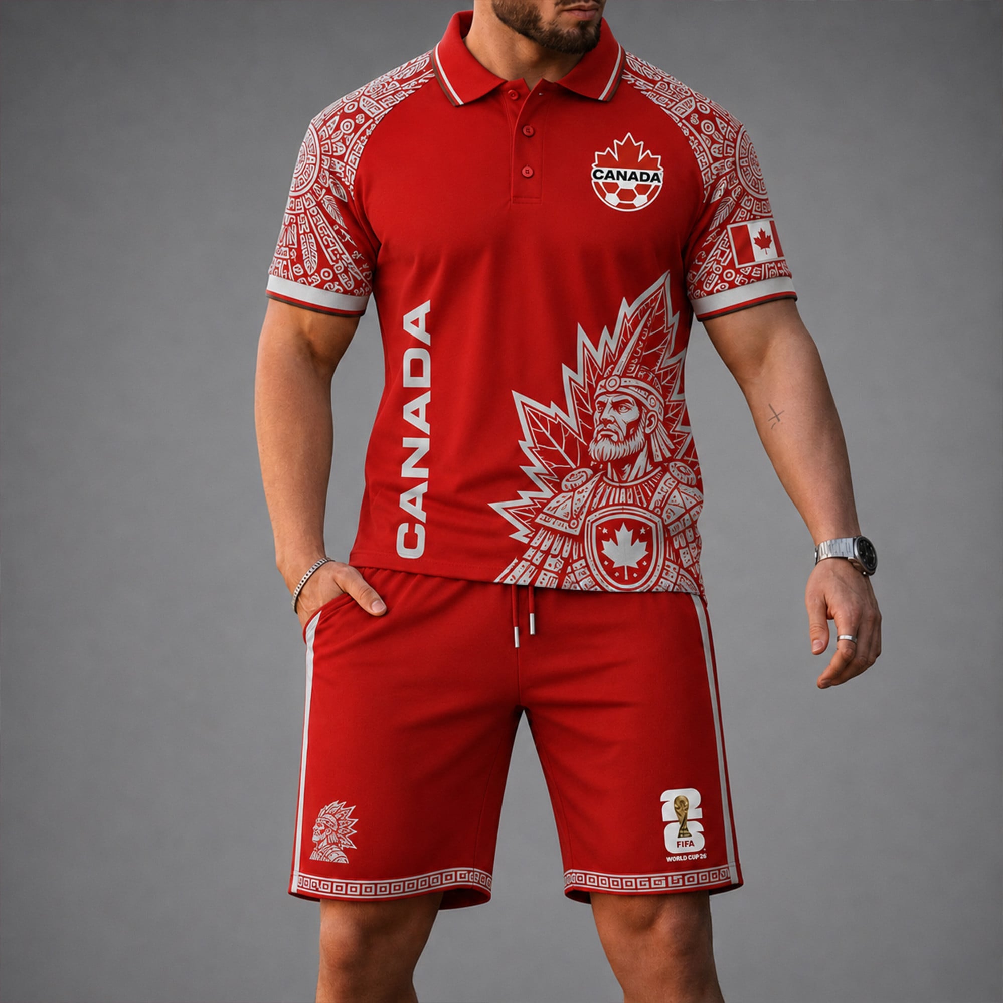 Canada Wc26 Polo Short Set Pvt015