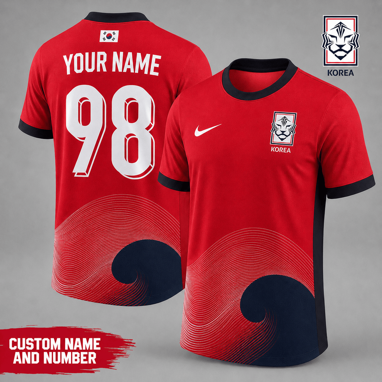 South Korea | Premium Wc26 National Team Inspired Custom 3d Shirt
