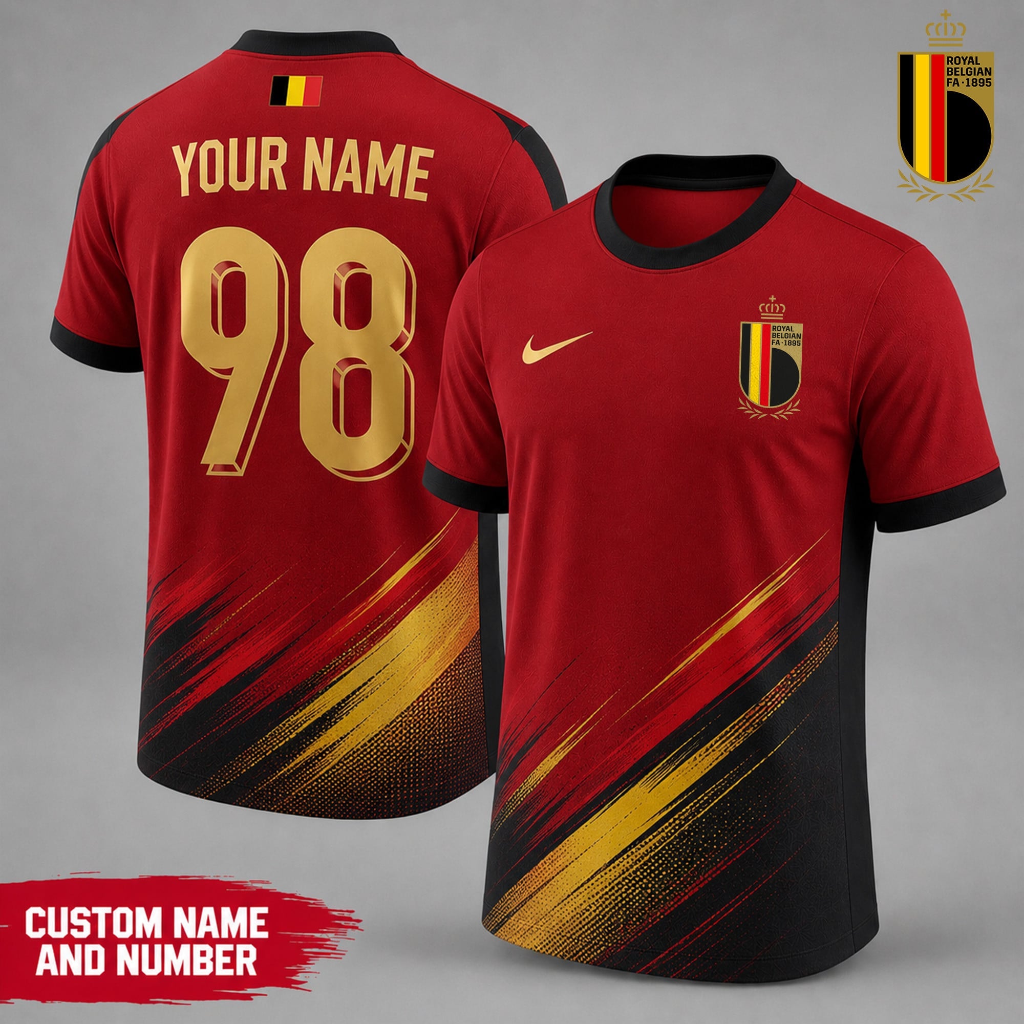 Belgium | Premium Wc26 National Team Inspired Custom 3d Shirt