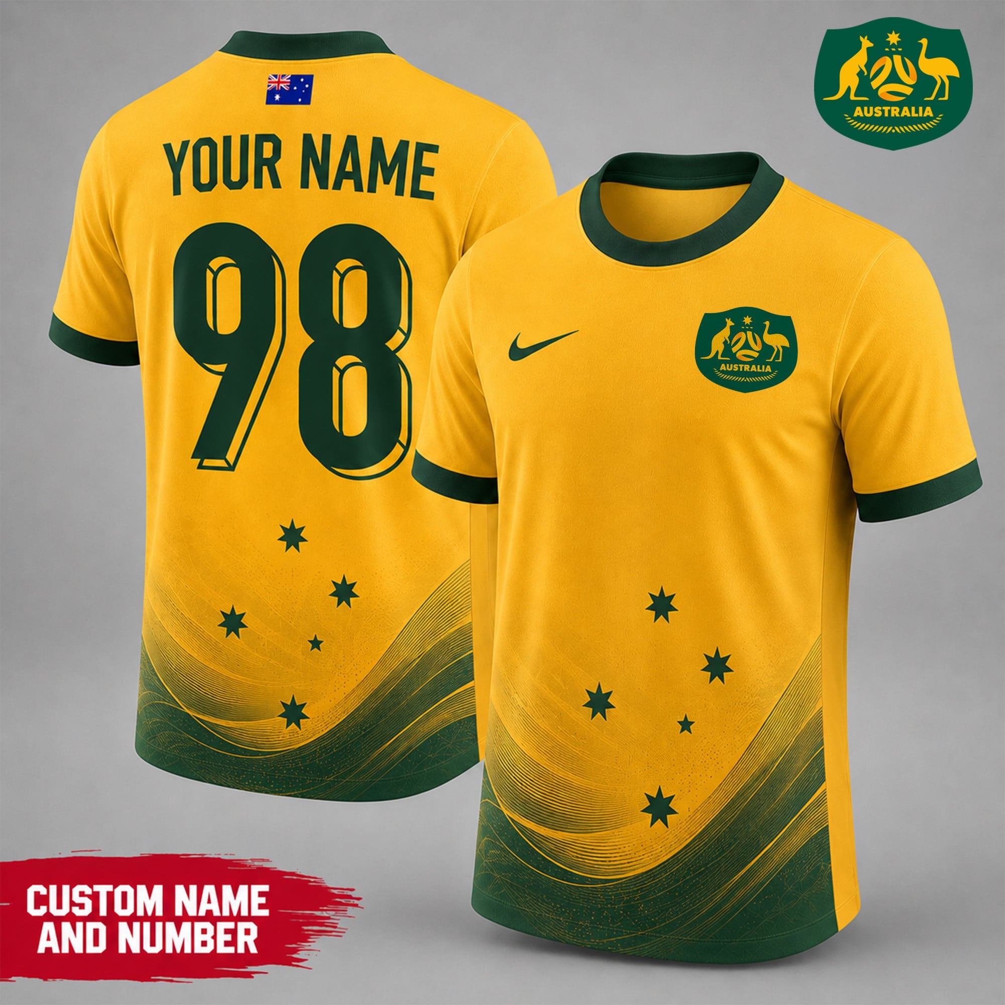 Australia | Premium Wc26 National Team Inspired Custom 3d Shirt