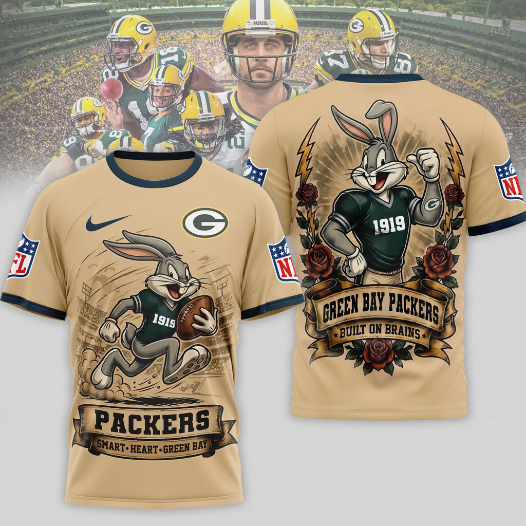 Gb.packers | Premium  Old School Game Day 3d Shirt Nf1