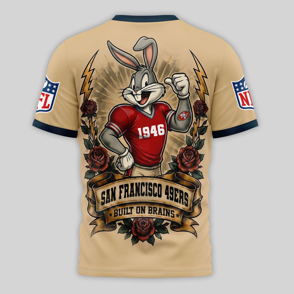 Sf.49ers | Premium  Old School Game Day 3d Shirt Nf1