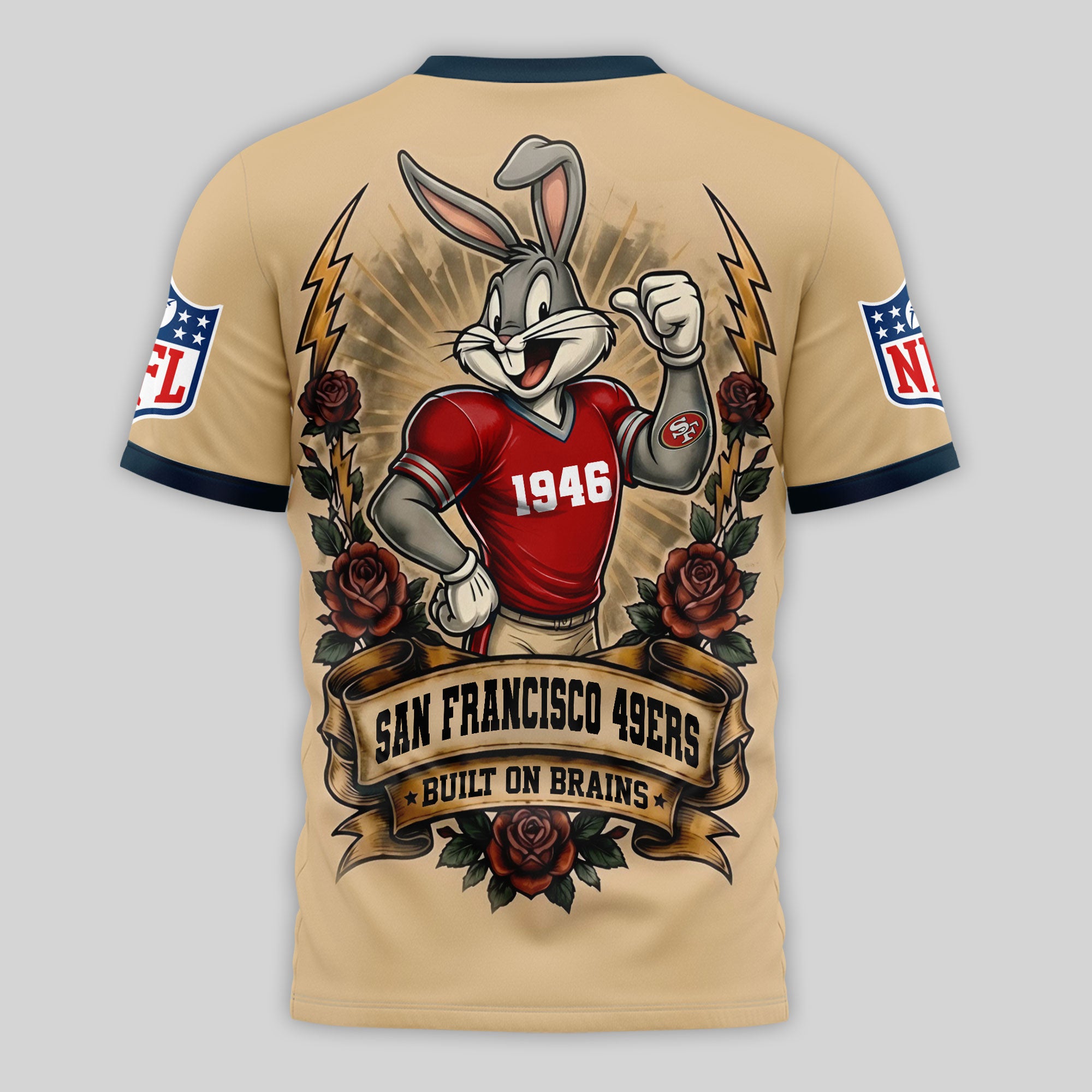 Sf.49ers | Premium  Old School Game Day 3d Shirt Nf1