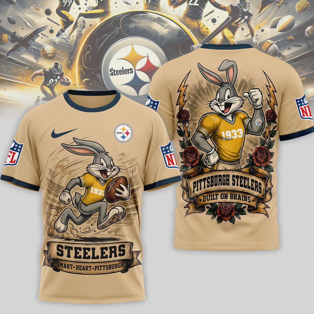 P.steelers | Premium  Old School Game Day 3d Shirt Nf1