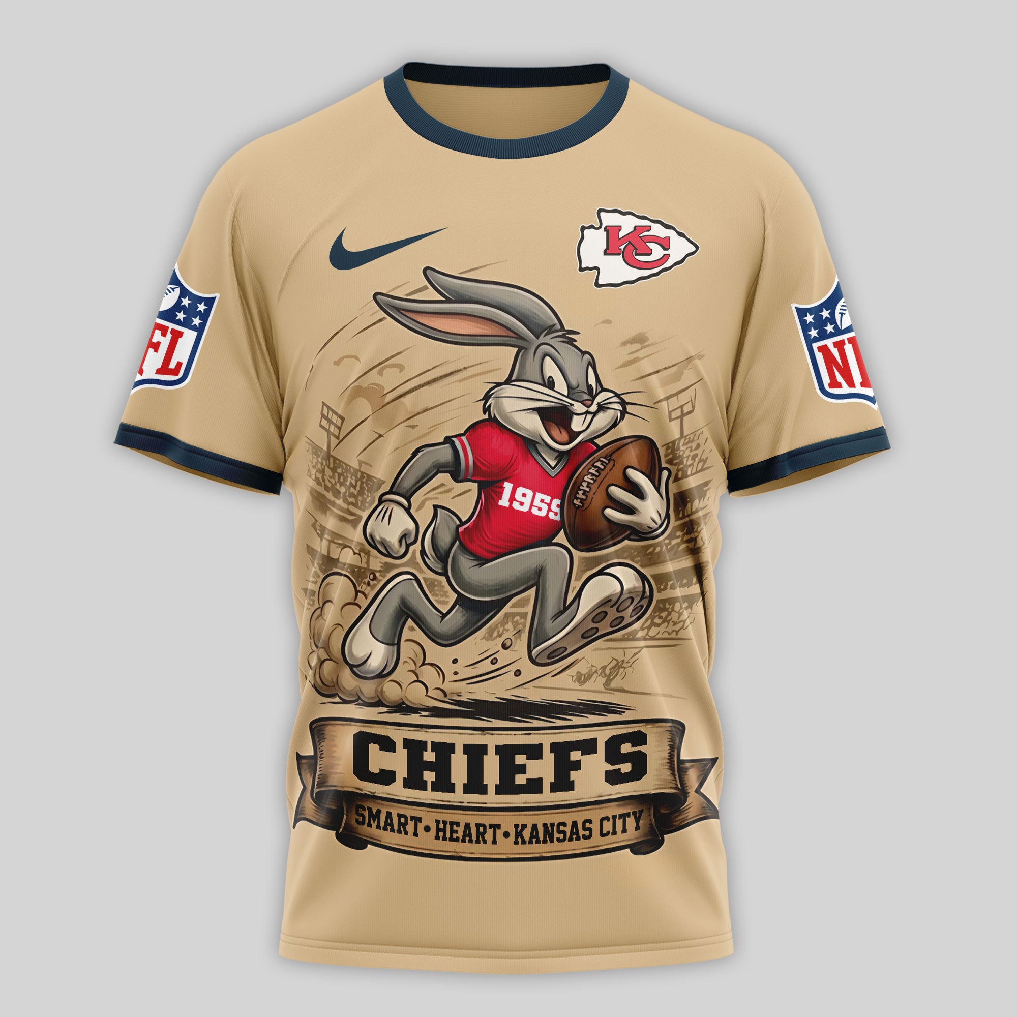 Kc.chiefs | Premium  Old School Game Day 3d Shirt Nf1