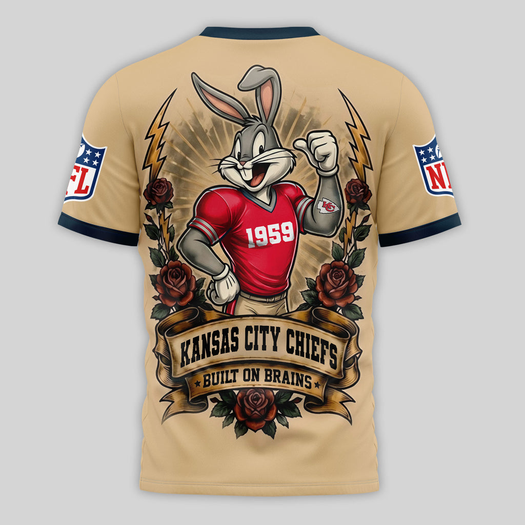 Kc.chiefs | Premium  Old School Game Day 3d Shirt Nf1