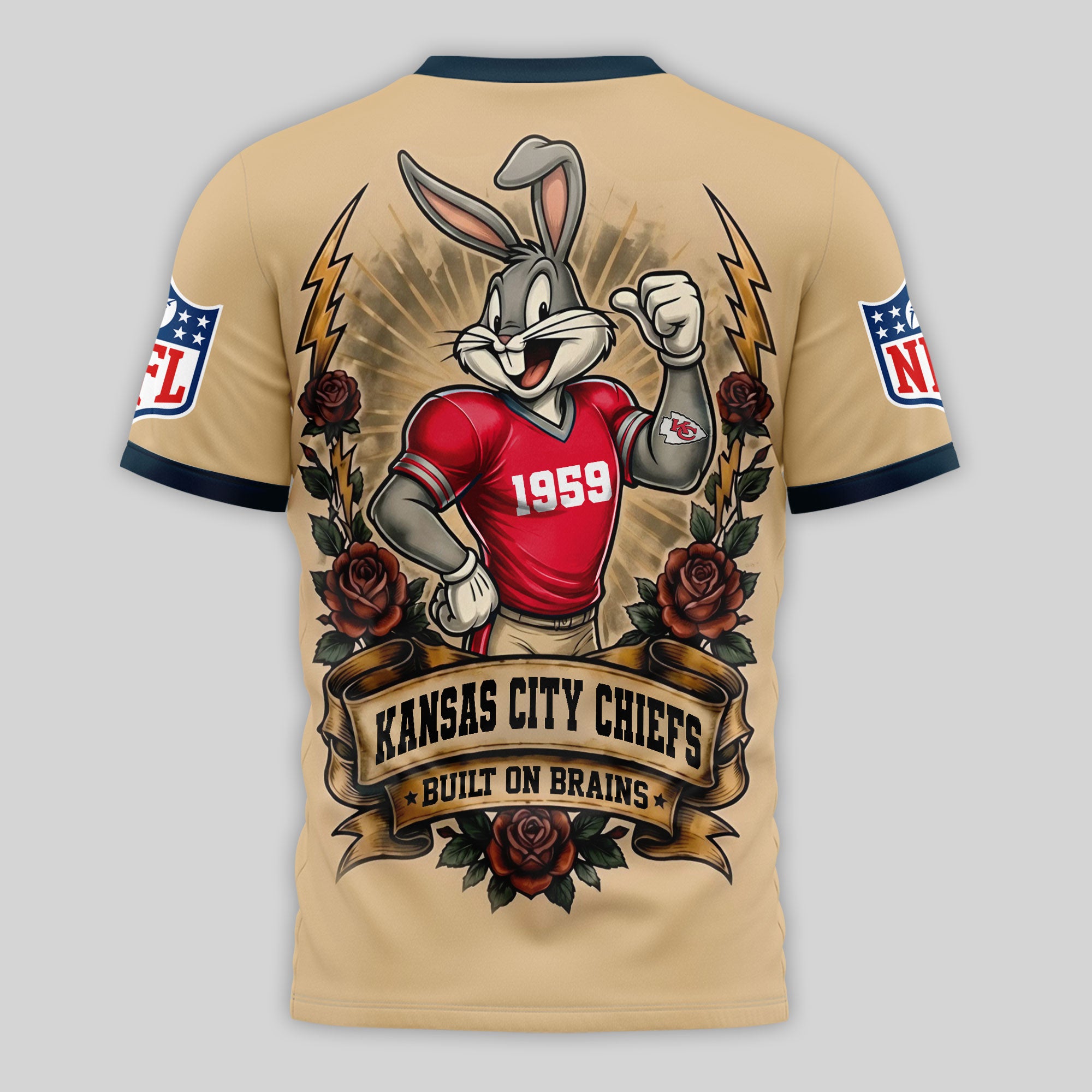 Kc.chiefs | Premium  Old School Game Day 3d Shirt Nf1