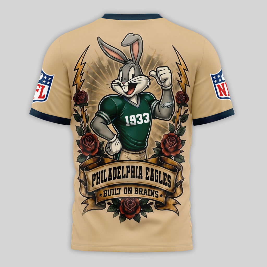 P.eagles | Premium  Old School Game Day 3d Shirt Nf1