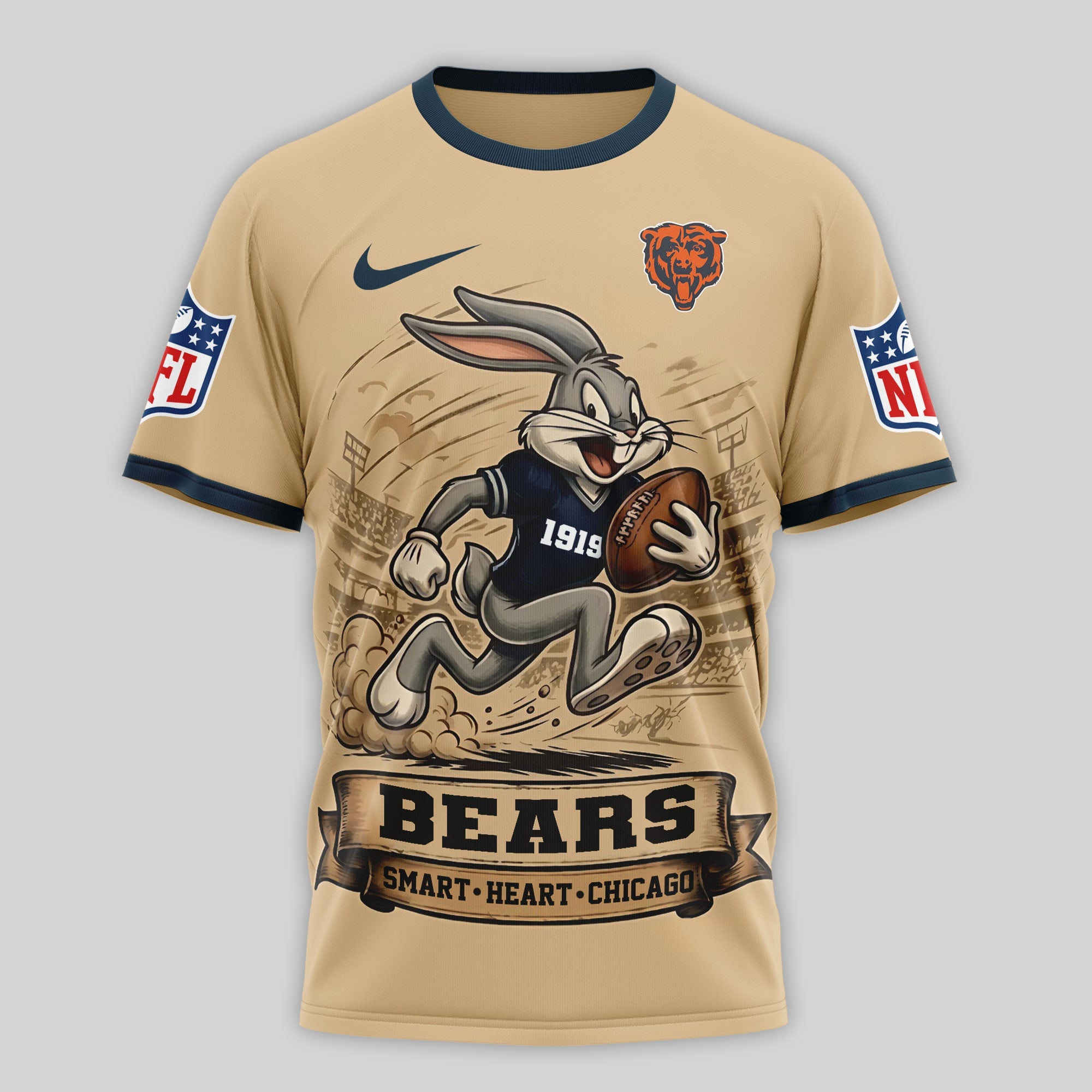 C.bears | Premium  Old School Game Day 3d Shirt Nf1