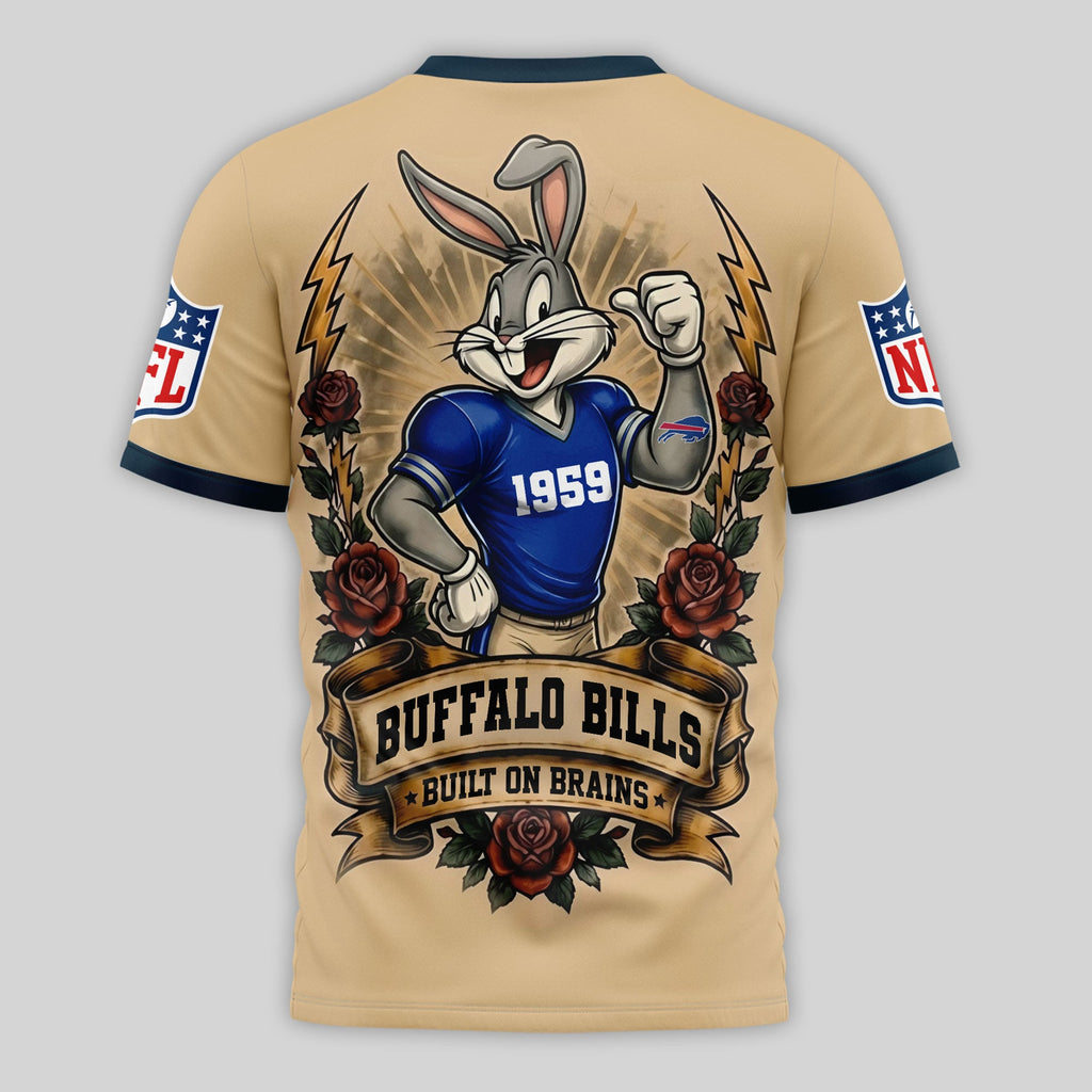 B.bills | Premium  Old School Game Day 3d Shirt Nf1