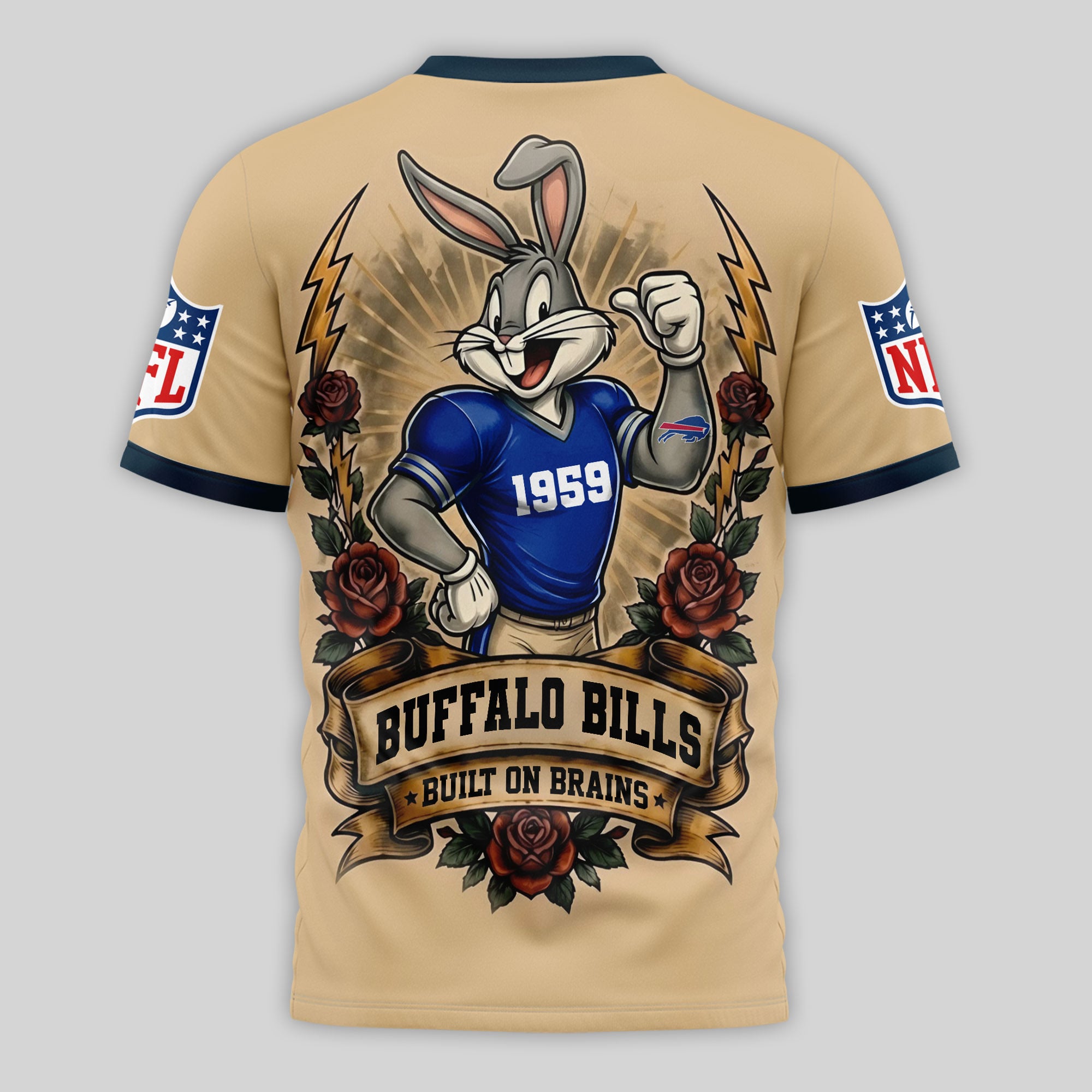 B.bills | Premium  Old School Game Day 3d Shirt Nf1