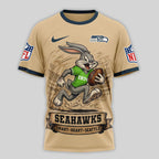 S.seahawks | Premium  Old School Game Day 3d Shirt Nf1