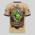 S.seahawks | Premium  Old School Game Day 3d Shirt Nf1