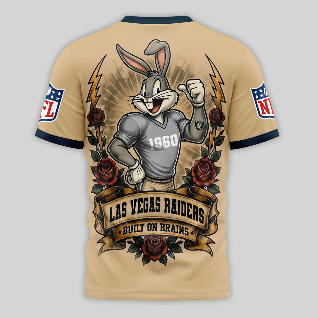 Lv.raiders | Premium  Old School Game Day 3d Shirt Nf1