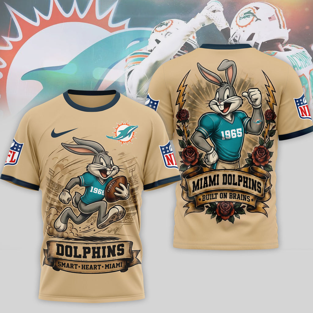 M.dolphins | Premium  Old School Game Day 3d Shirt Nf1