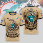 M.dolphins | Premium  Old School Game Day 3d Shirt Nf1