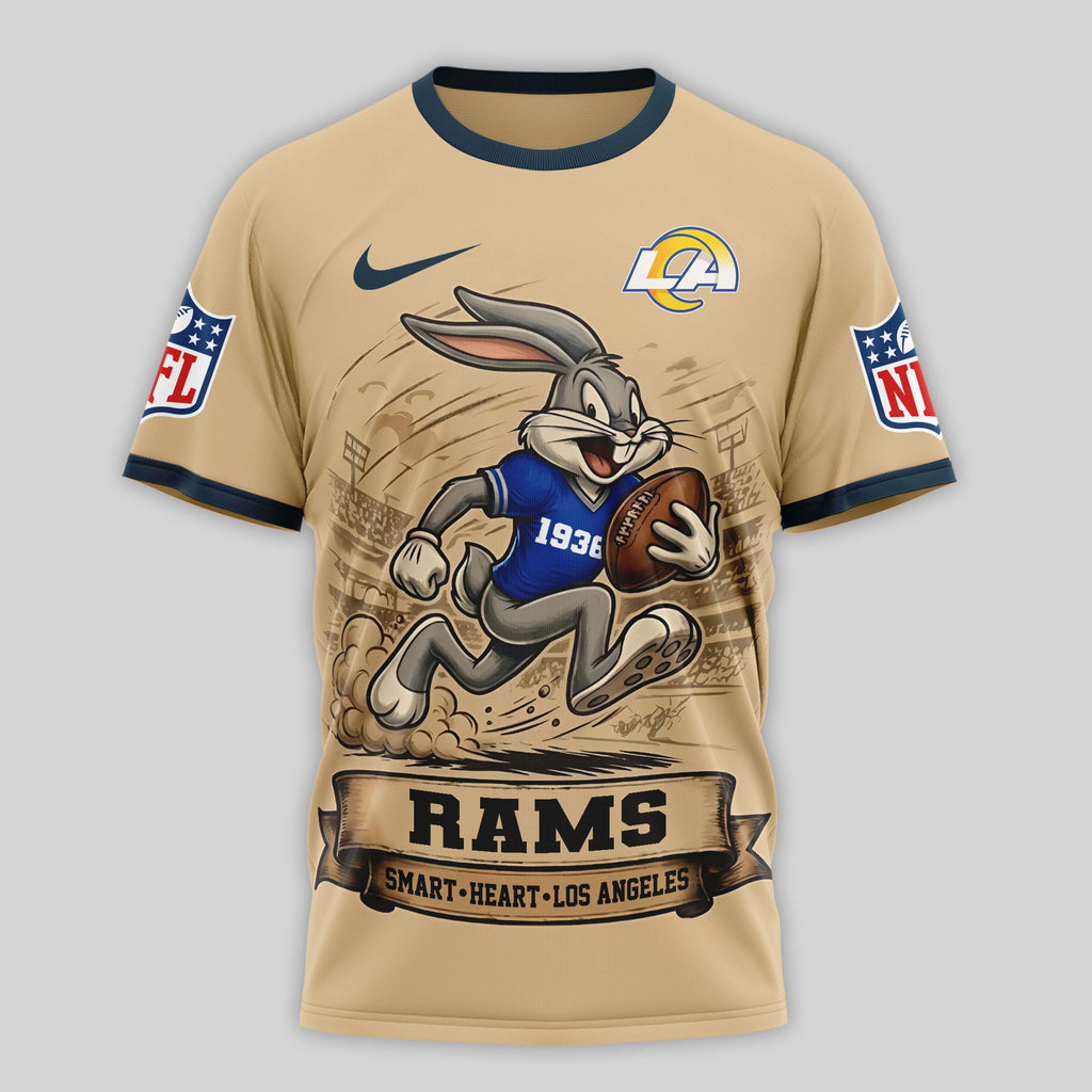 La.rams | Premium  Old School Game Day 3d Shirt Nf1