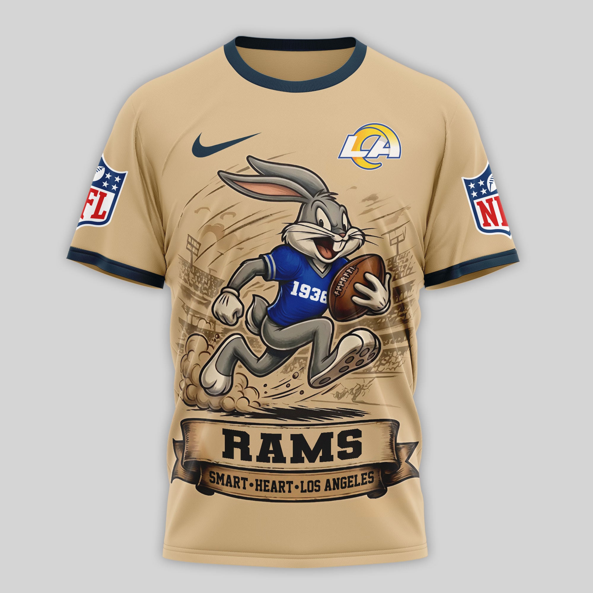 La.rams | Premium  Old School Game Day 3d Shirt Nf1