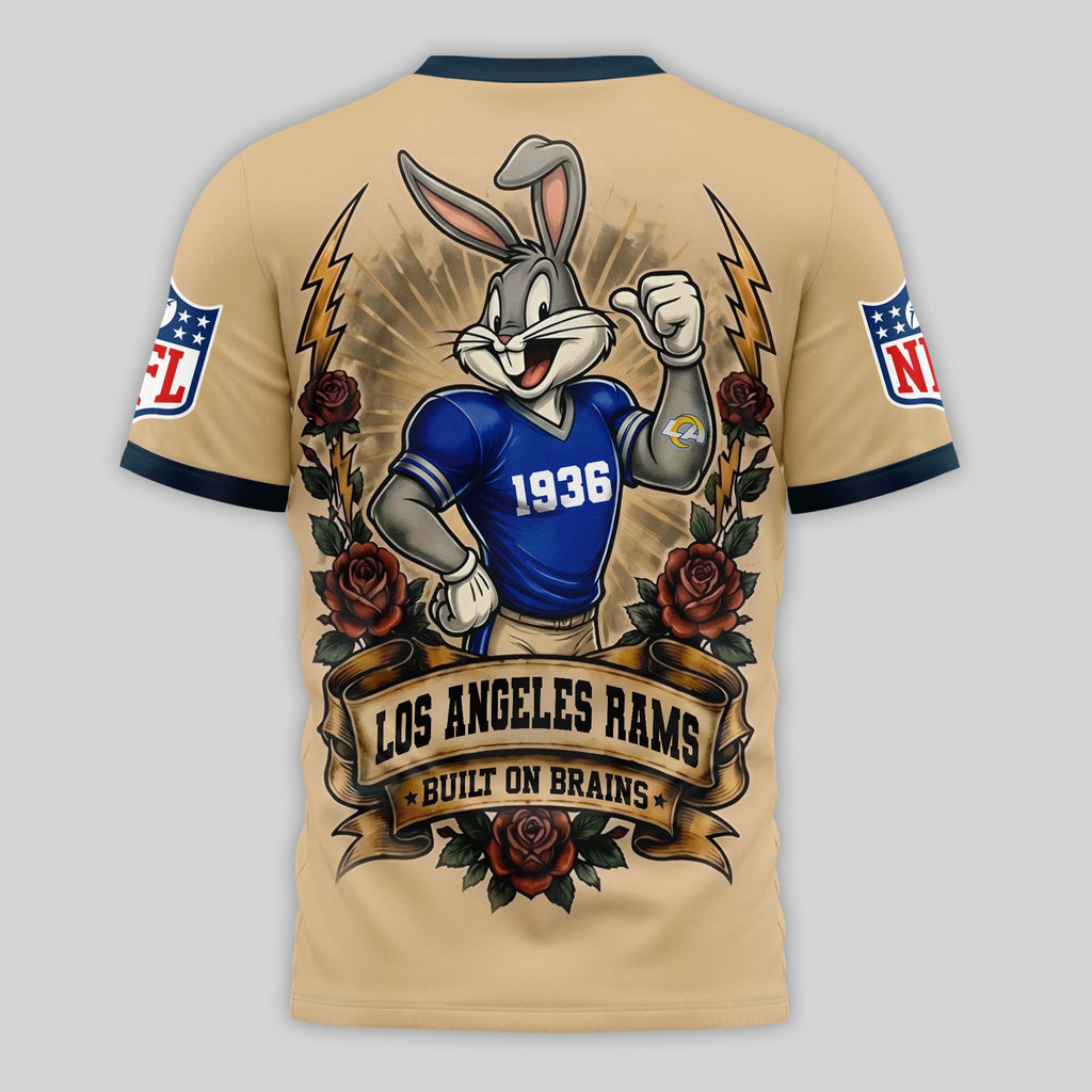 La.rams | Premium  Old School Game Day 3d Shirt Nf1
