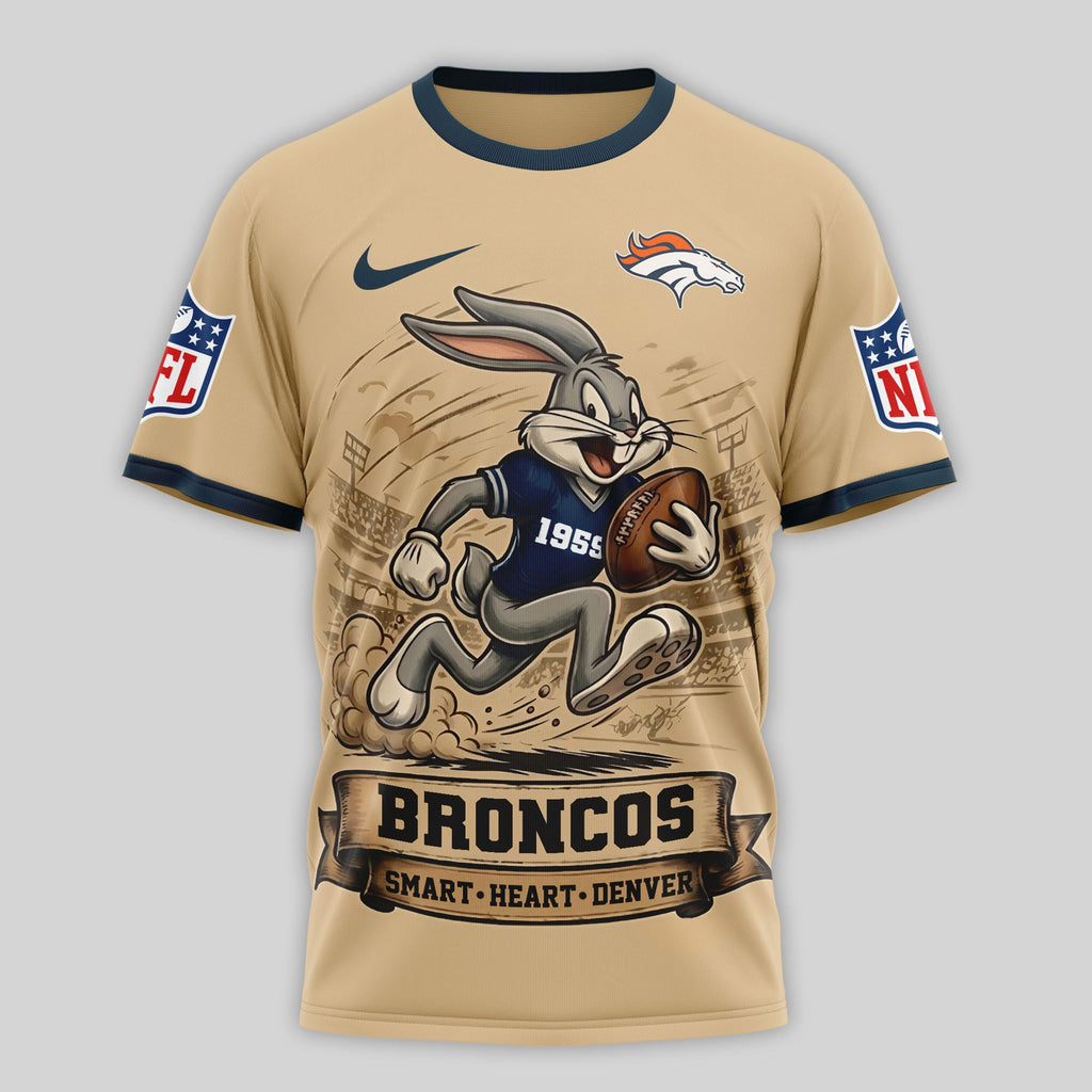 D.broncos | Premium  Old School Game Day 3d Shirt Nf1