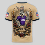 M.vikings | Premium  Old School Game Day 3d Shirt Nf1