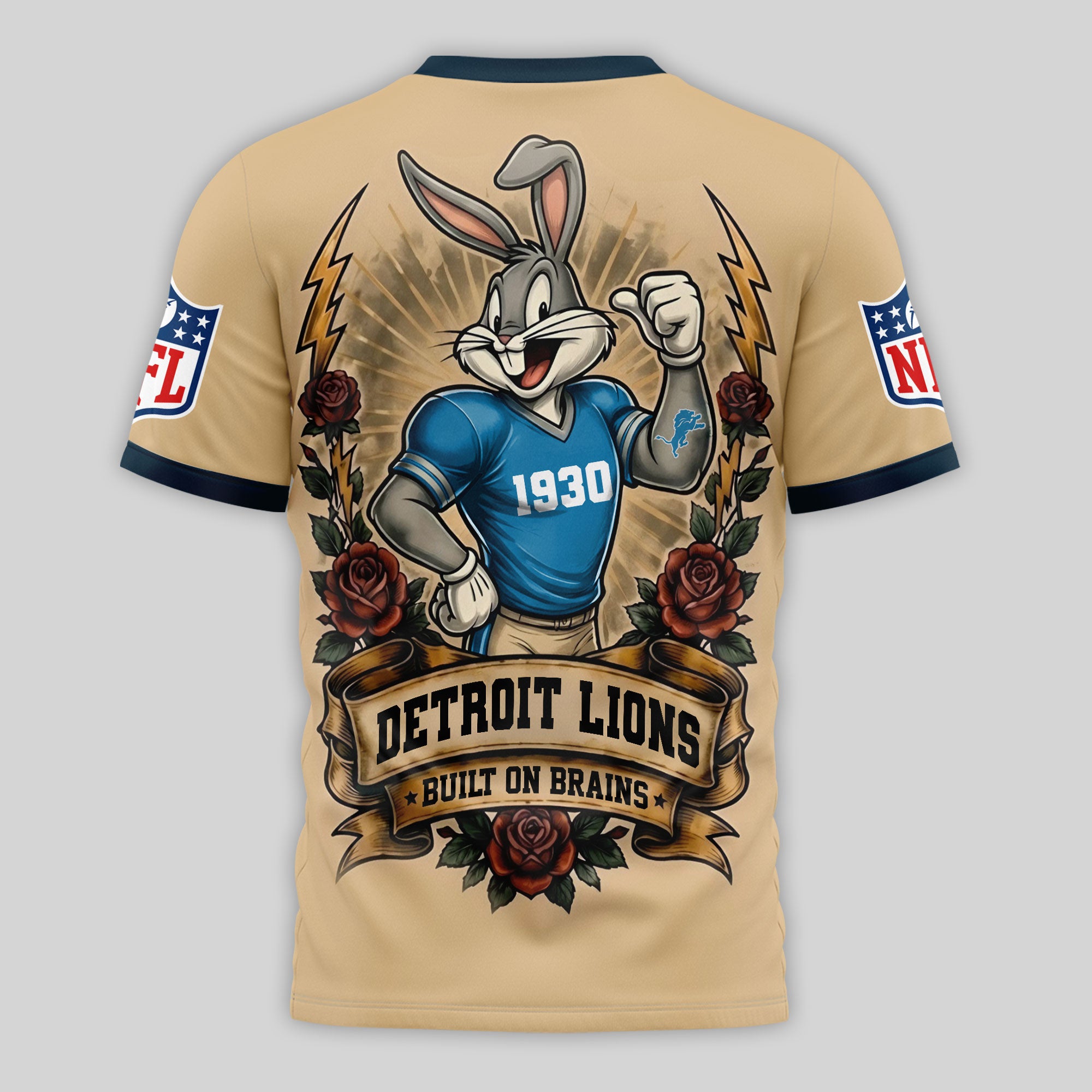 D.lions | Premium  Old School Game Day 3d Shirt Nf1