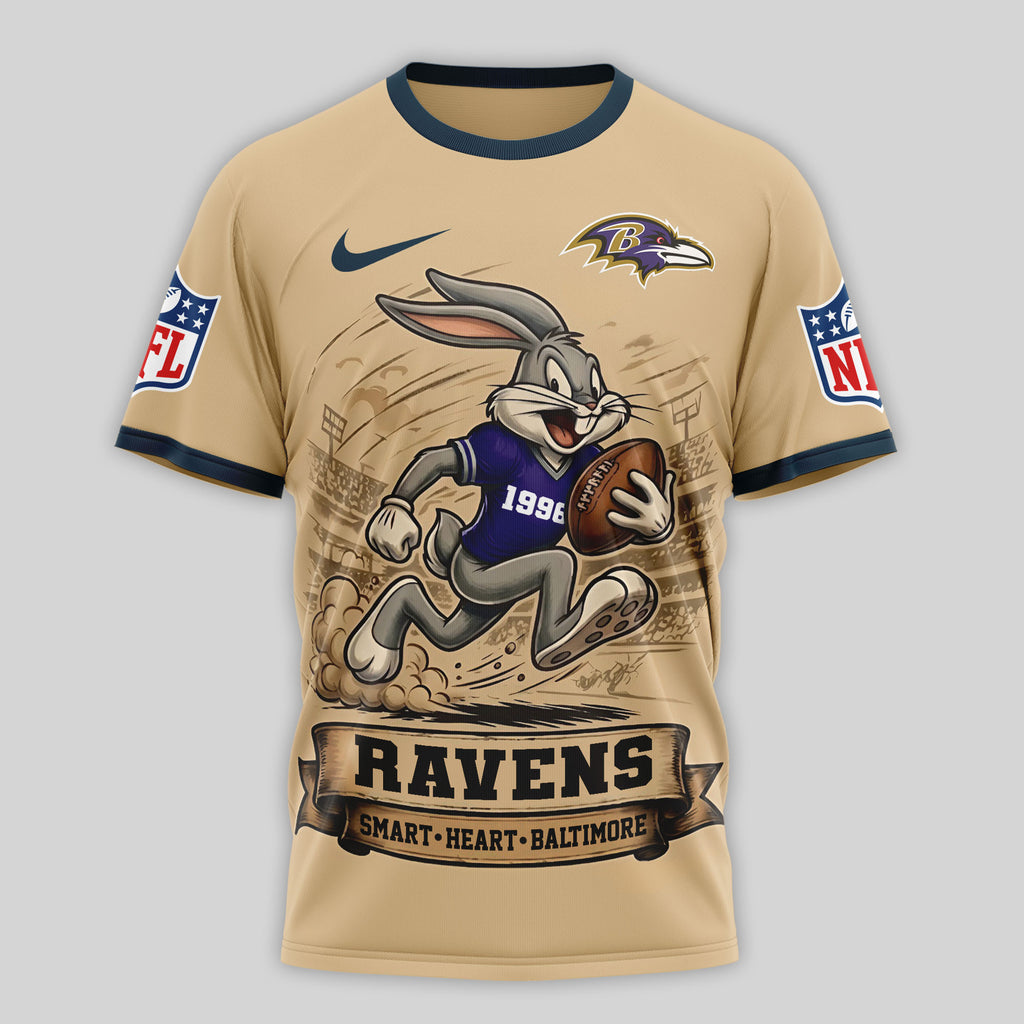 B.ravens | Premium  Old School Game Day 3d Shirt Nf1