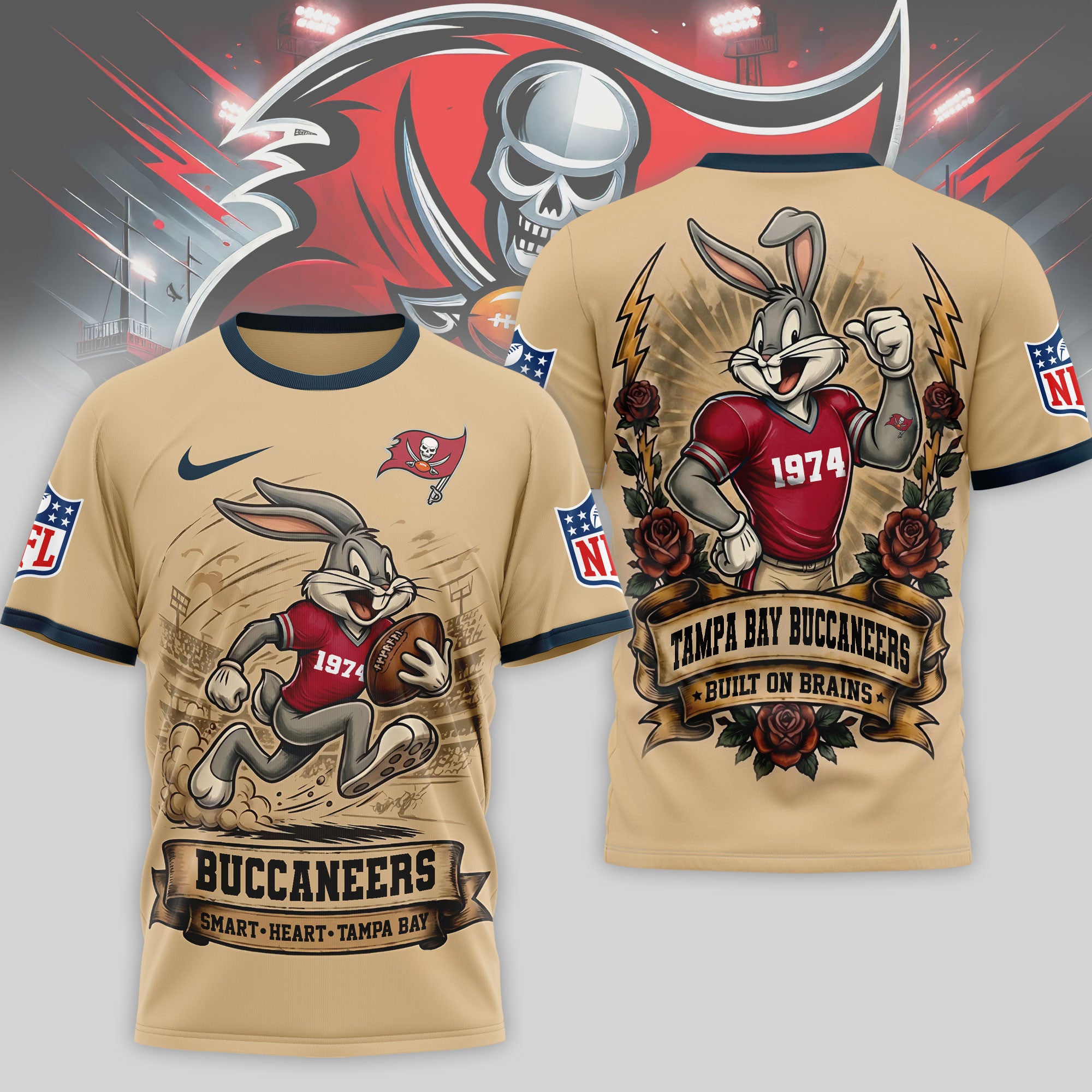 Tb.buccaneers | Premium  Old School Game Day 3d Shirt Nf1