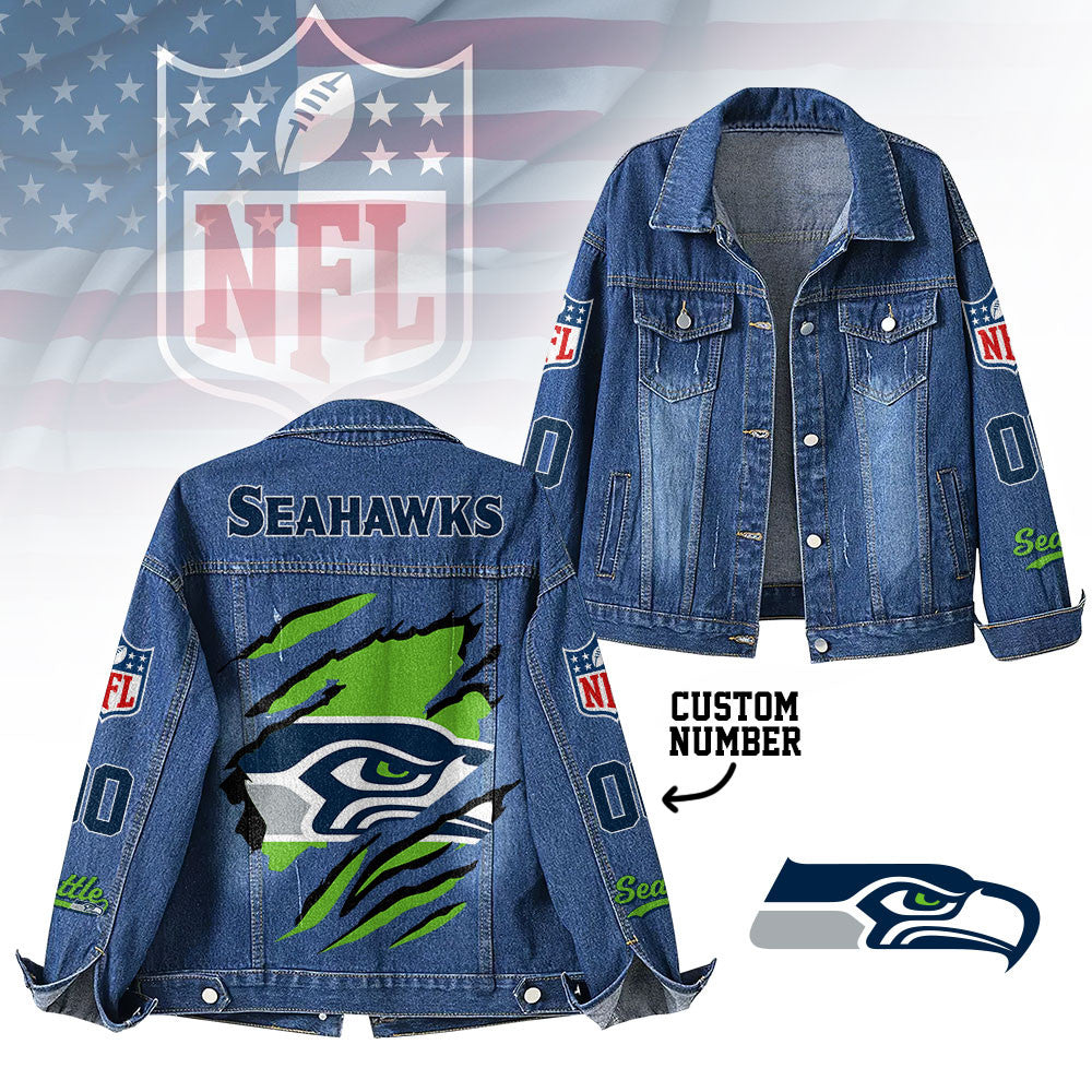 S.seahawks | Premium Iconic Streetwear Denim Jacket Nf1