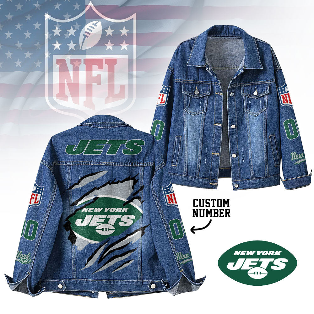 Ny.jets | Premium Iconic Streetwear Denim Jacket Nf1